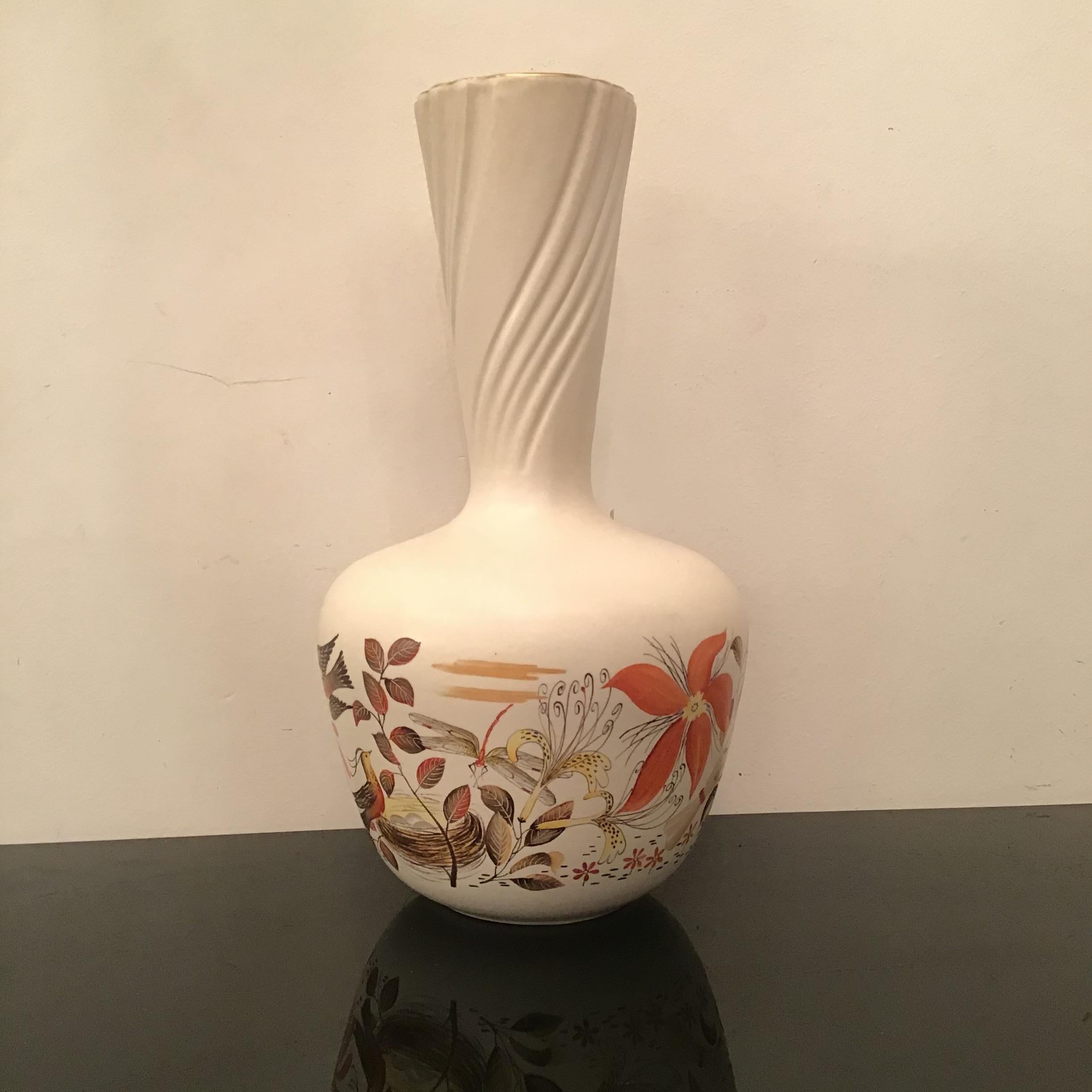 Other Richard Ginori “Giovanni Gariboldi “ Ceramic Vase 1950 Italy  For Sale