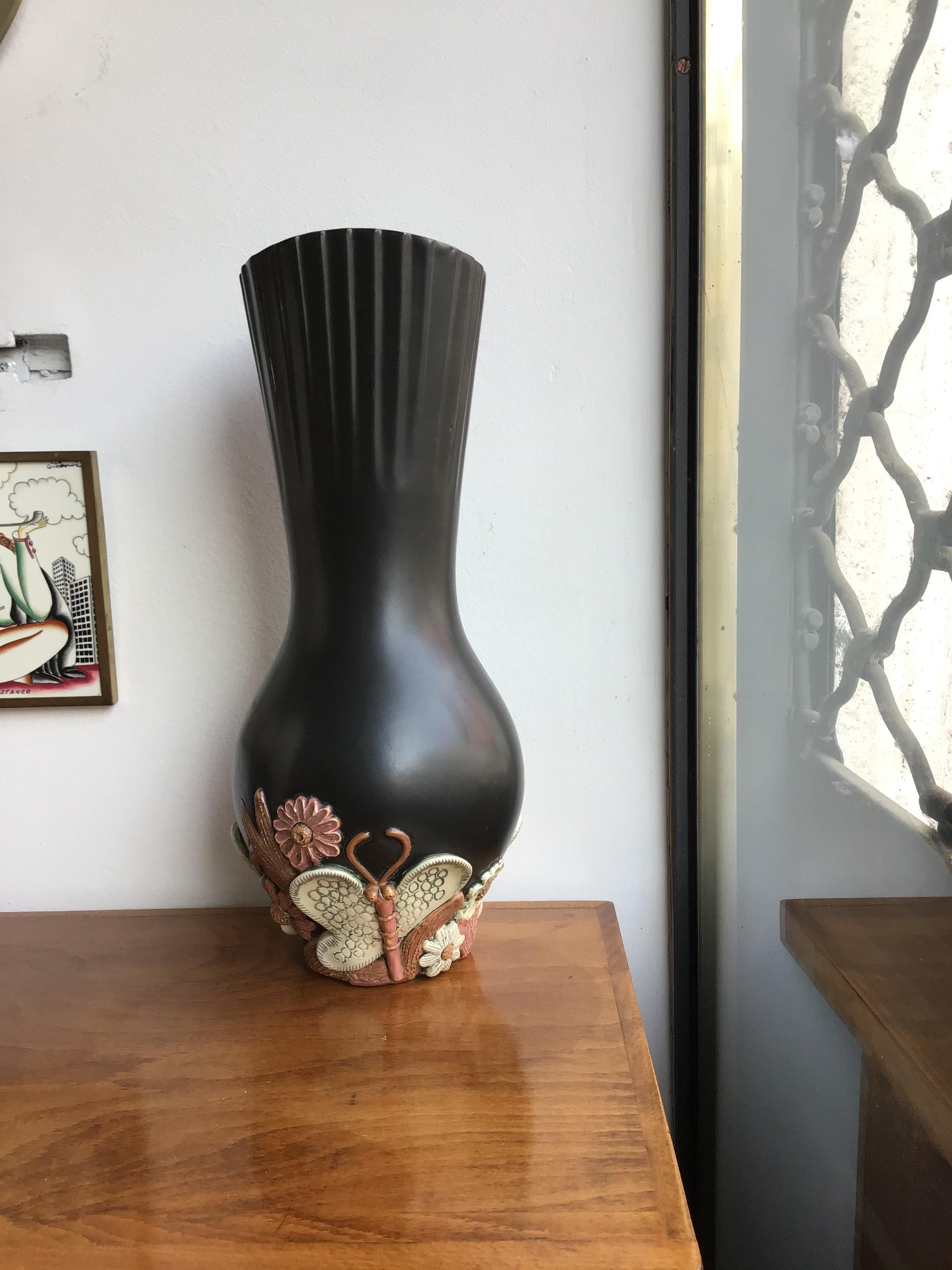 Mid-20th Century Richard Ginori Giovanni Gariboldi Ceramic Vase, 1950, Italy For Sale