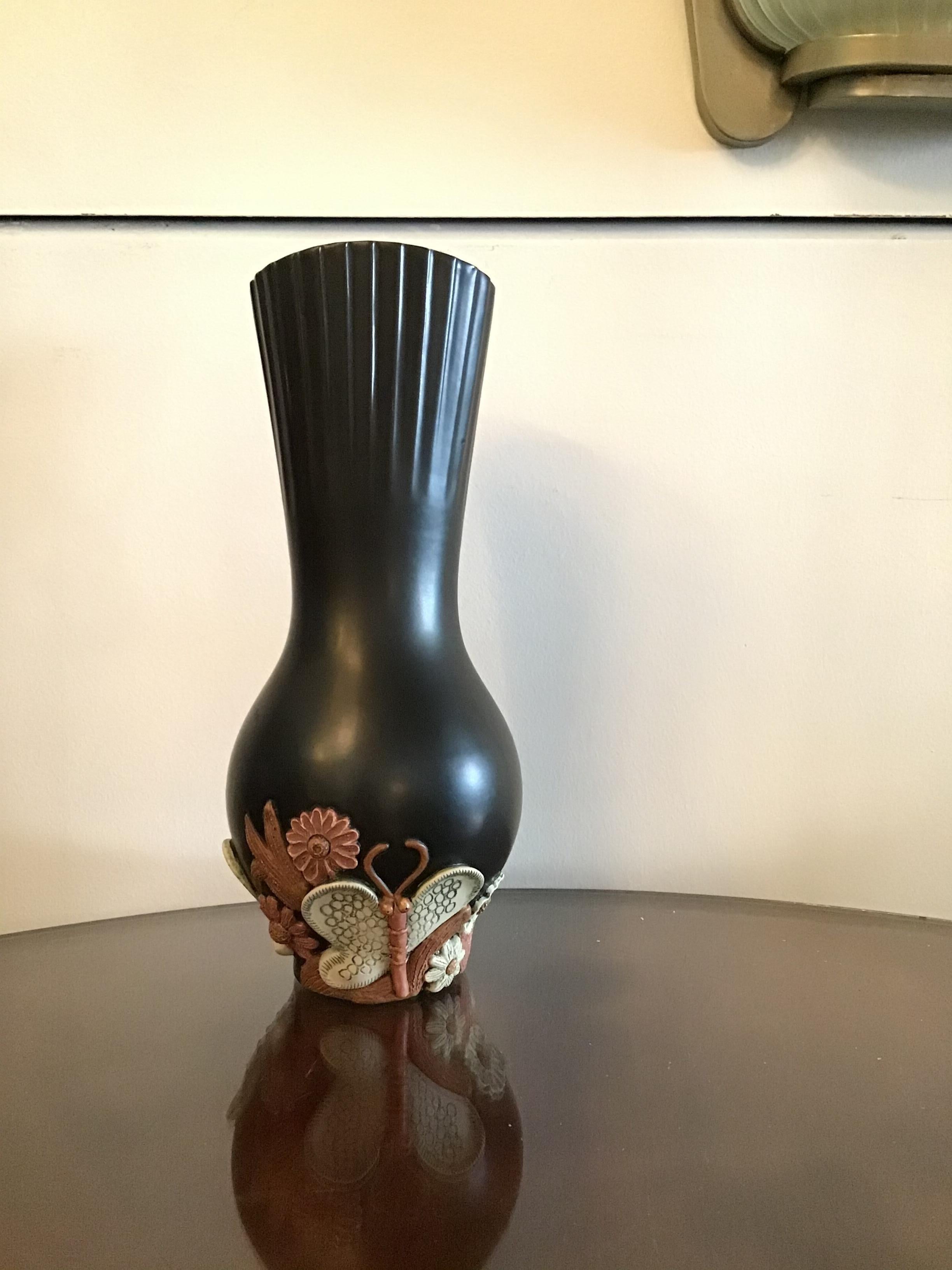 Céramique Richard Ginori Vase en céramique Giovanni Gariboldi:: 1950:: Italie en vente