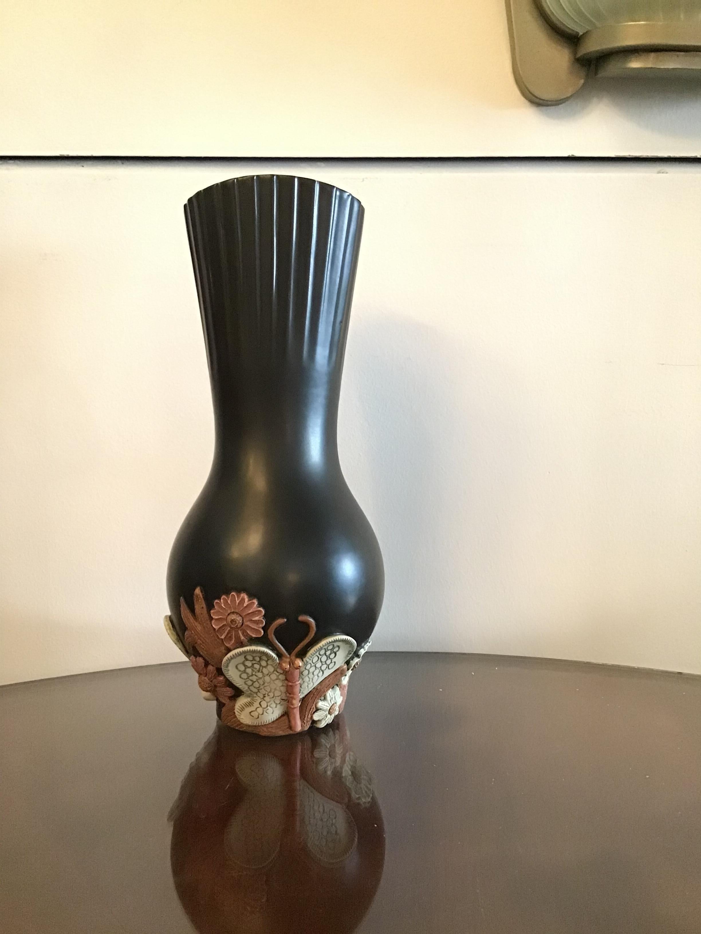 Richard Ginori Giovanni Gariboldi Ceramic Vase, 1950, Italy For Sale 2