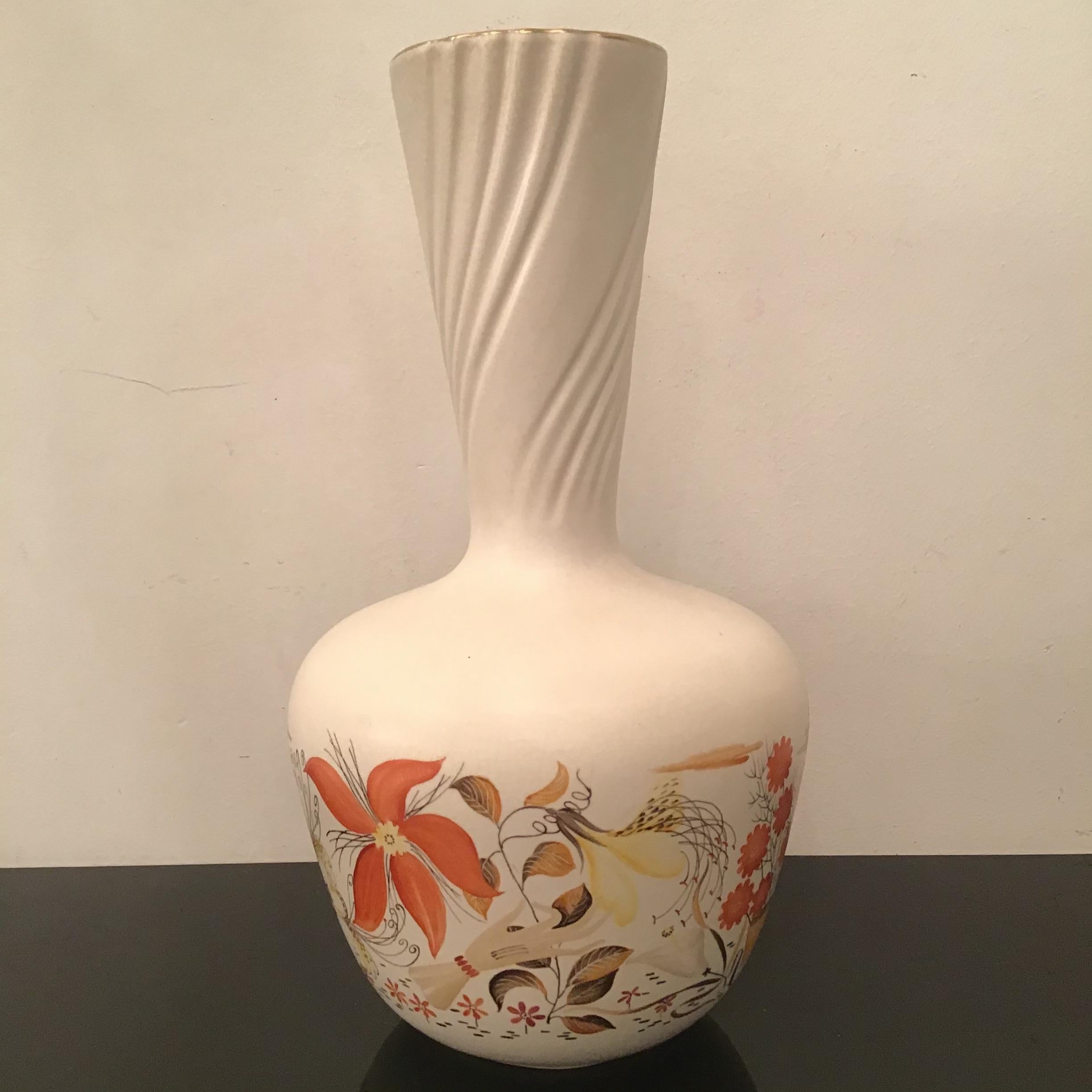 Richard Ginori “Giovanni Gariboldi “ Ceramic Vase 1950 Italy  For Sale 2