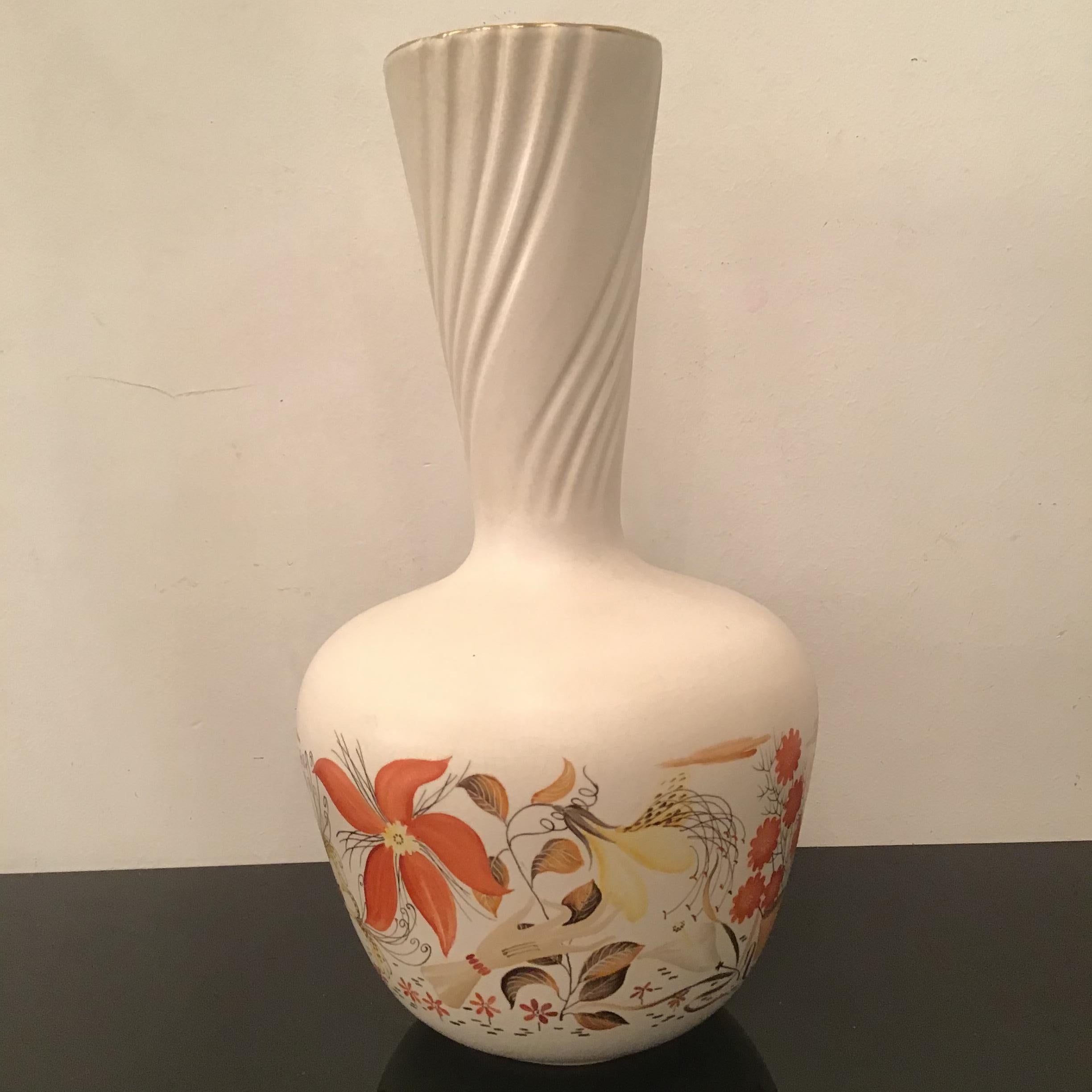 Richard Ginori “Giovanni Gariboldi “ Ceramic Vase 1950 Italy  For Sale 3