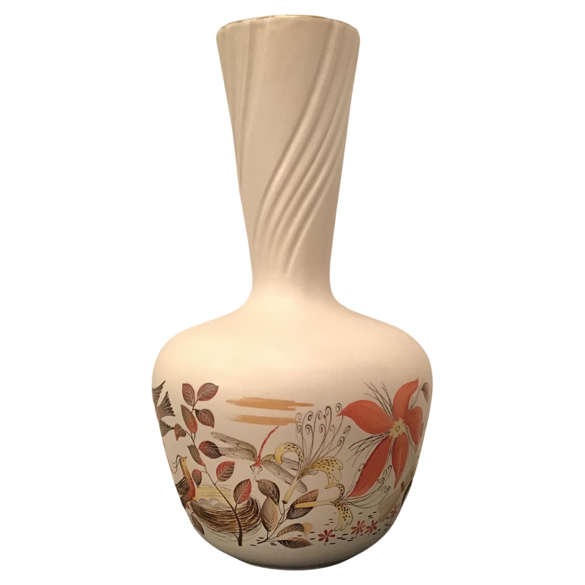 Richard Ginori “Giovanni Gariboldi “ Ceramic Vase 1950 Italy  For Sale