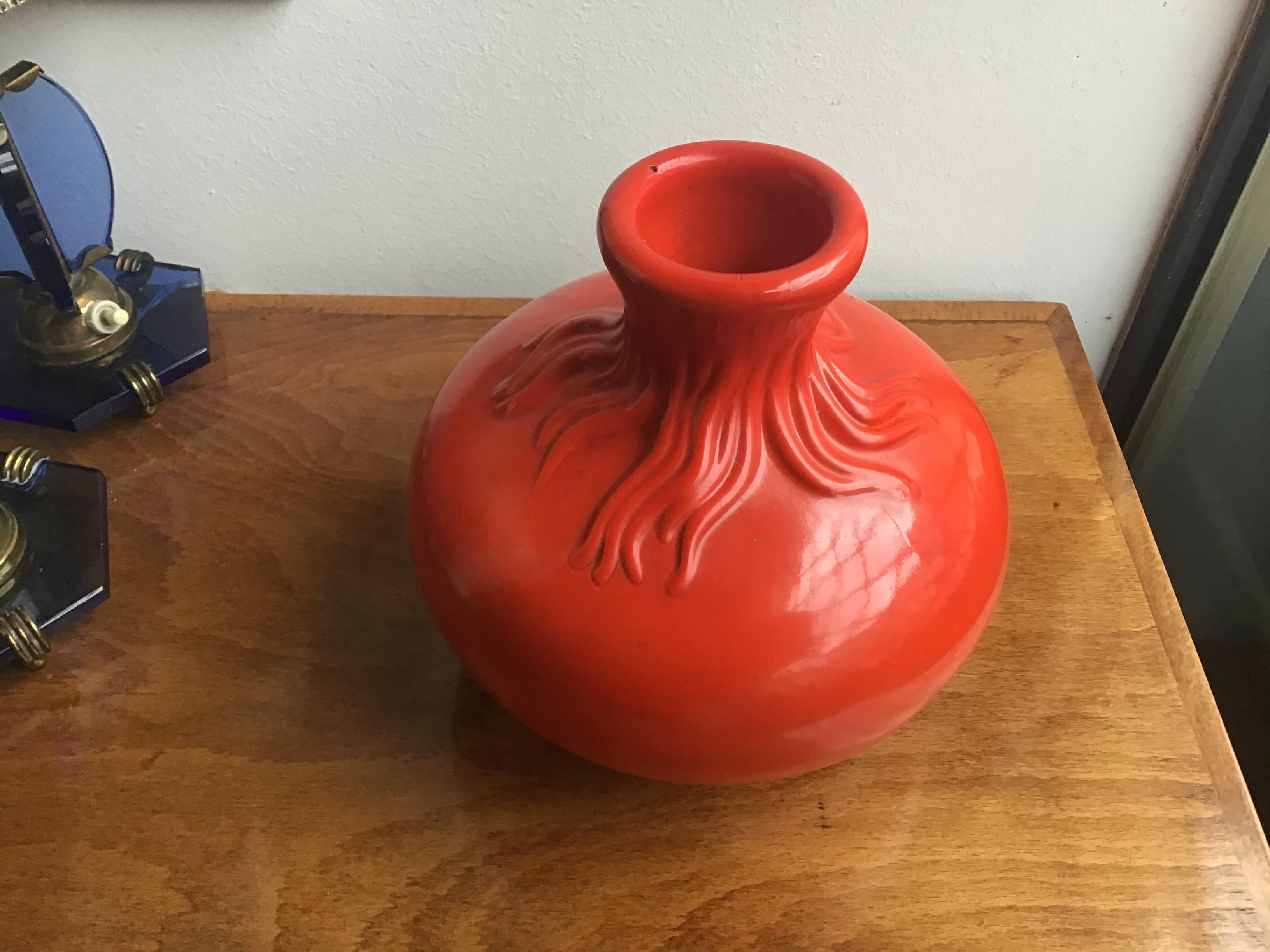 Other Richard Ginori Giovanni Gariboldi Red Ceramic, 1950, Italy For Sale