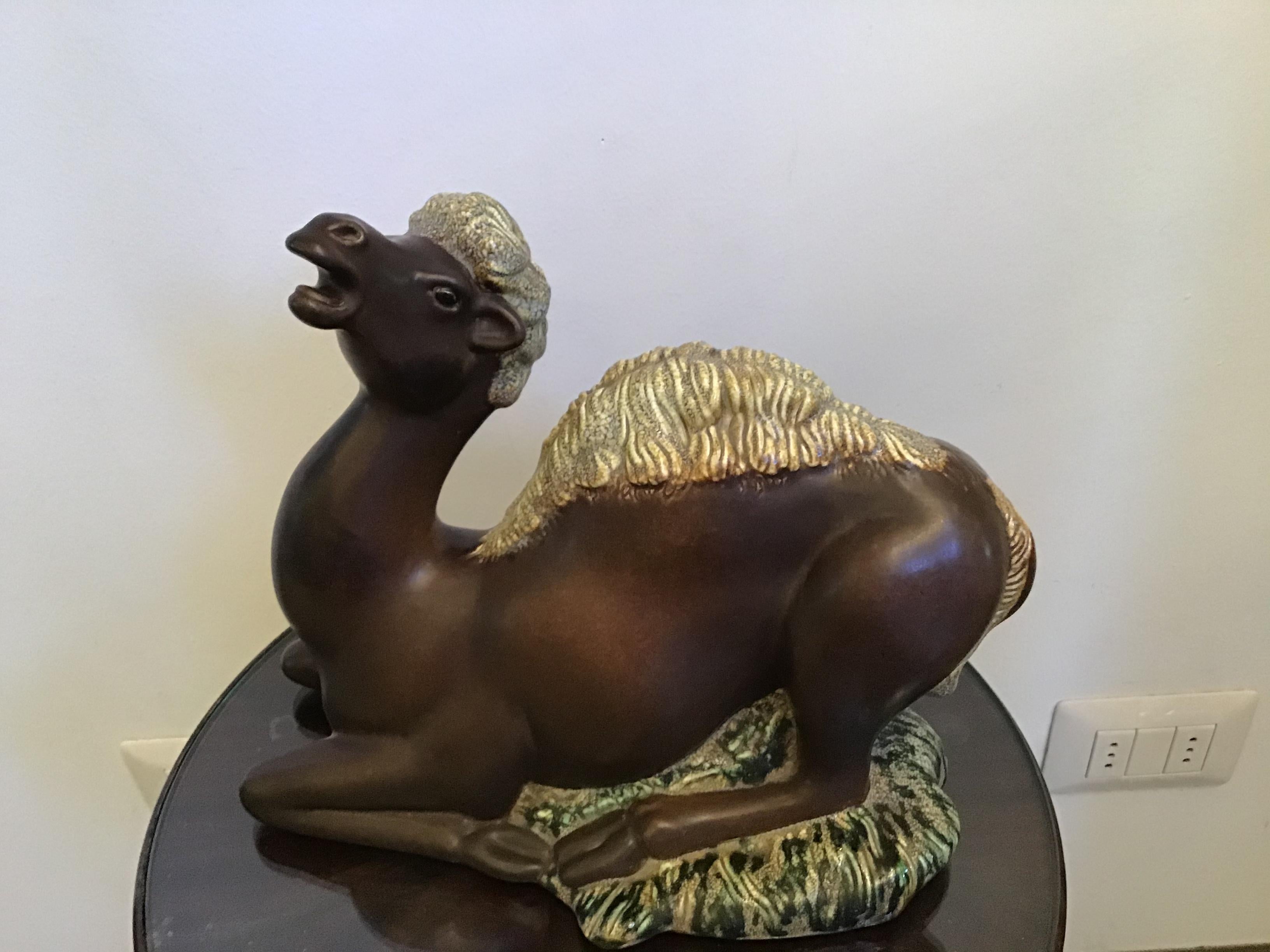 Richard Ginori Giovanni Gariboldi San Cristoforo Dromedary Ceramic, 1936, Italy For Sale 4