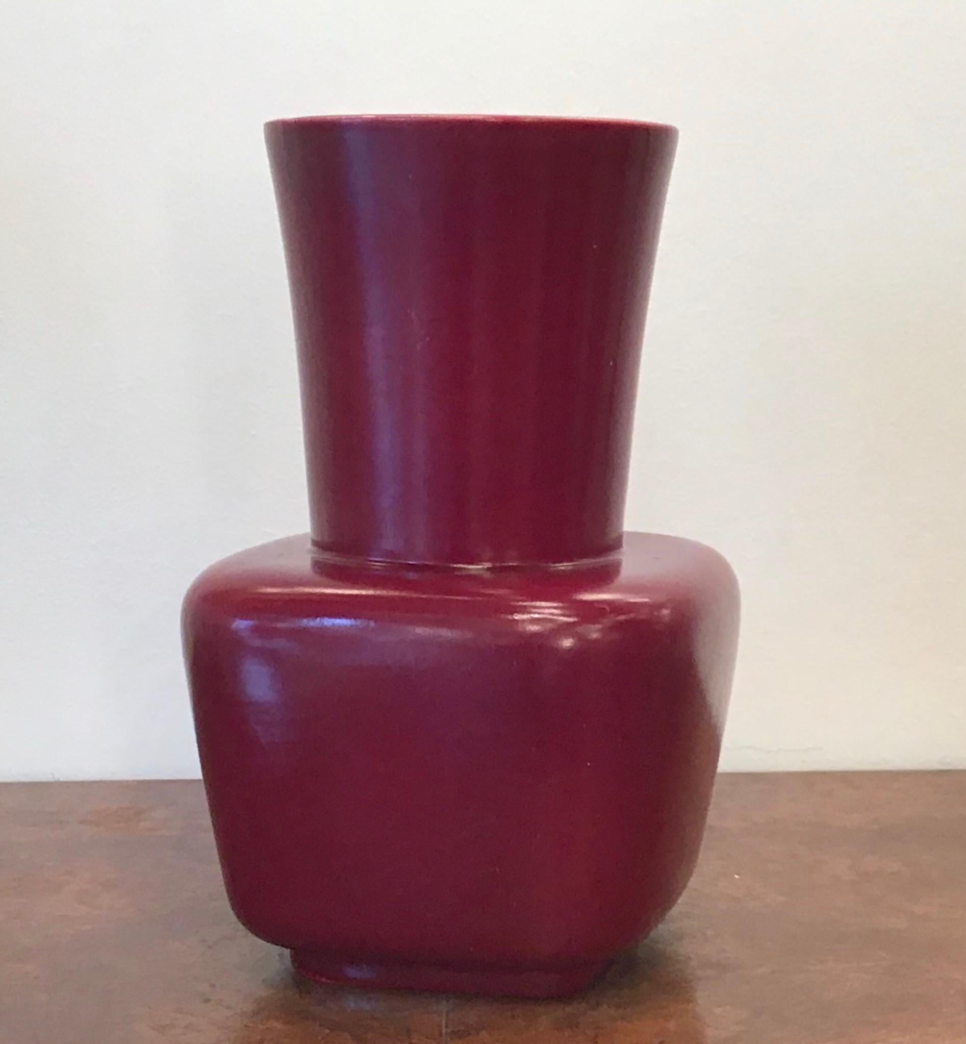 Richard Ginori Giovanni Gariboldi Vase Ceramic, 1950, Italy 4