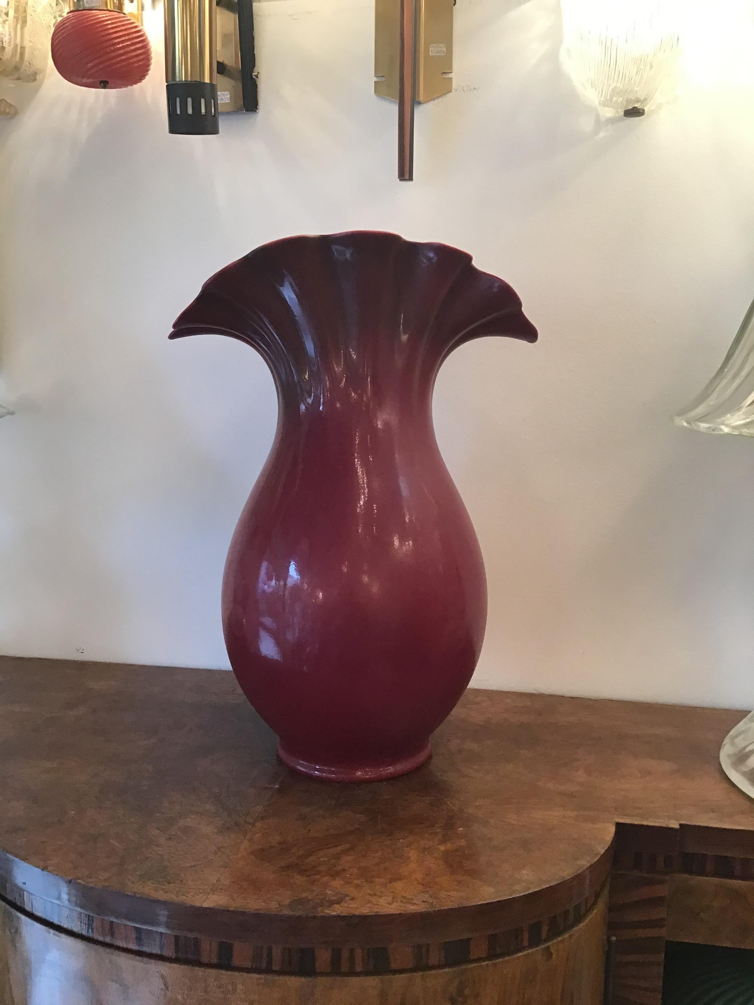 Richard Ginori Giovanni Gariboldi Vase Ceramic, 1950, Italy 6