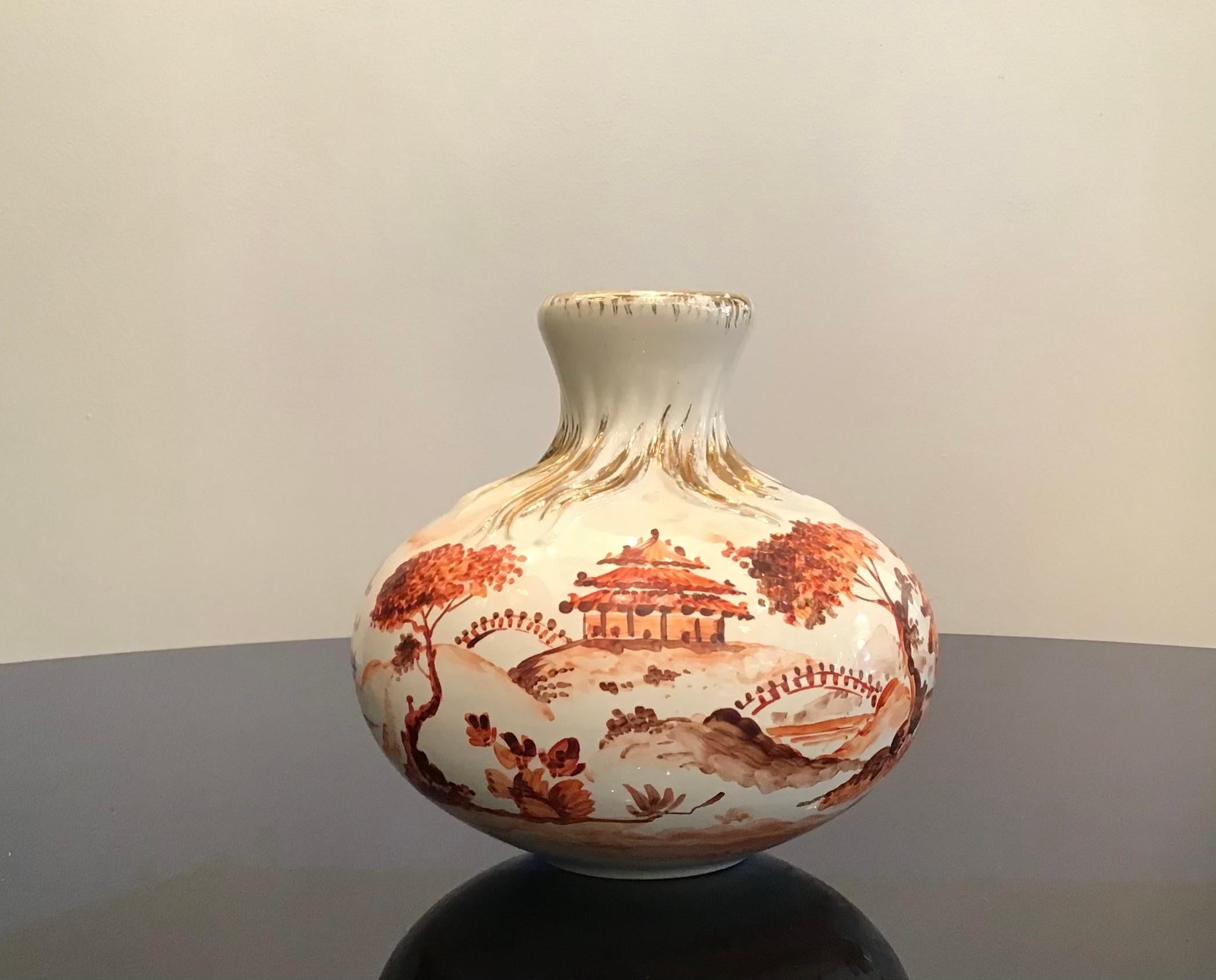 Vase céramique Richard Ginori Giovanni Gariboldi, 1950, Italie en vente 5