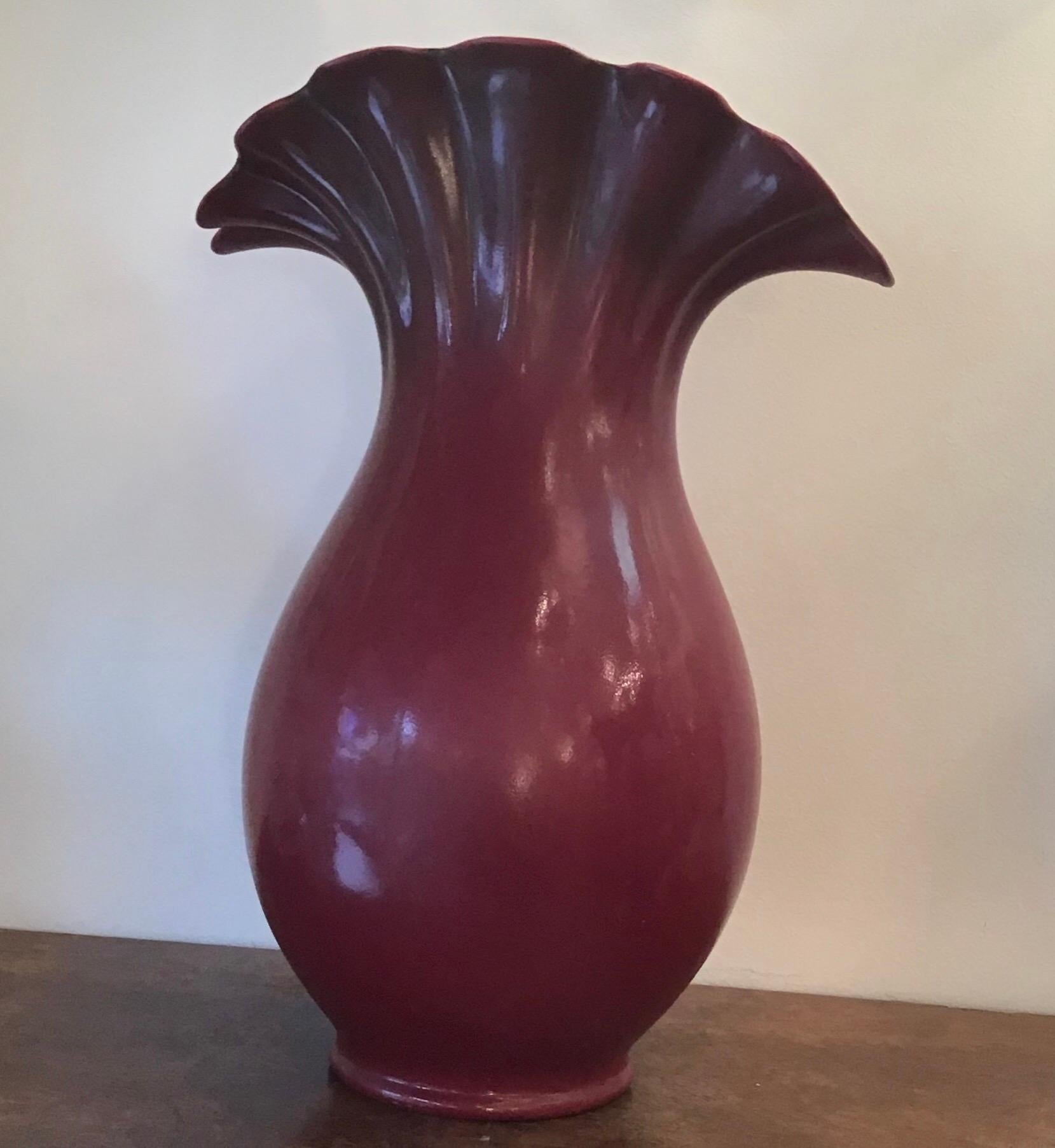 Richard Ginori Giovanni Gariboldi vase ceramic, 1950, Italy.