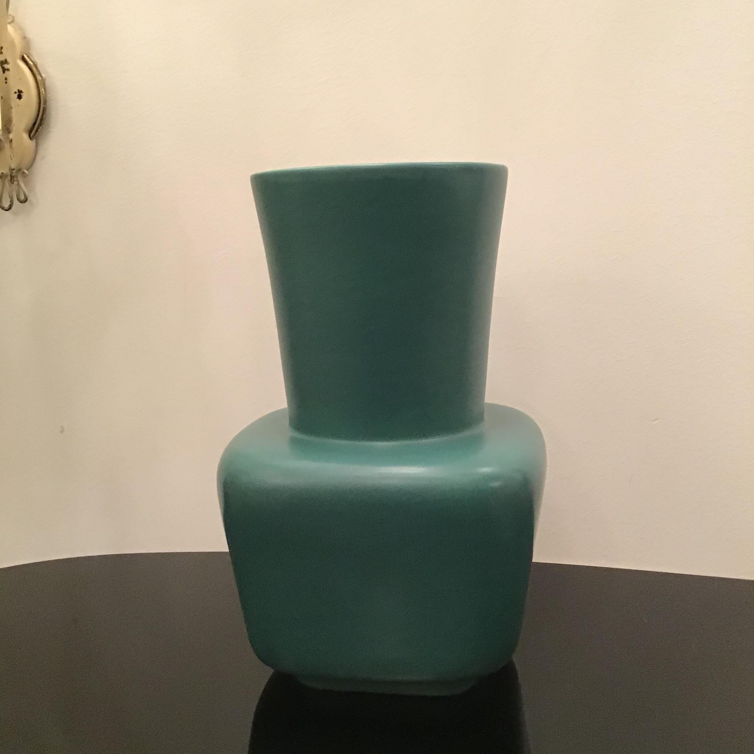 Italian Richard Ginori “Giovanni Gariboldi “ Vase Ceramic 1950 Italy For Sale