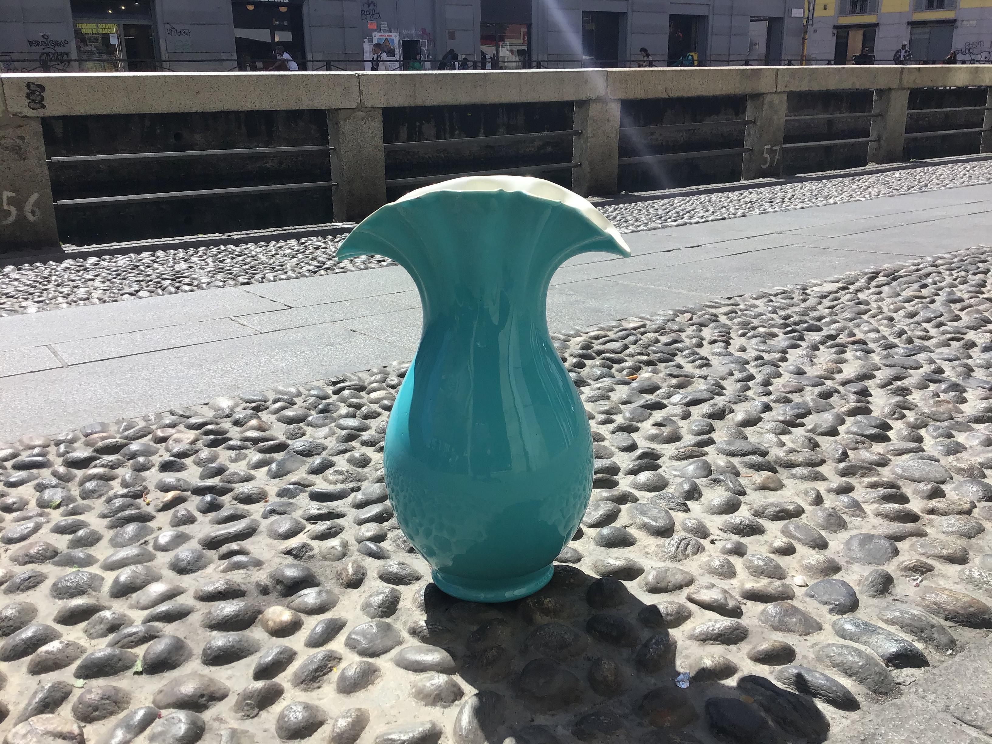 Richard Ginori Giovanni Gariboldi Vase Keramik, 1950, Italien im Zustand „Hervorragend“ im Angebot in Milano, IT