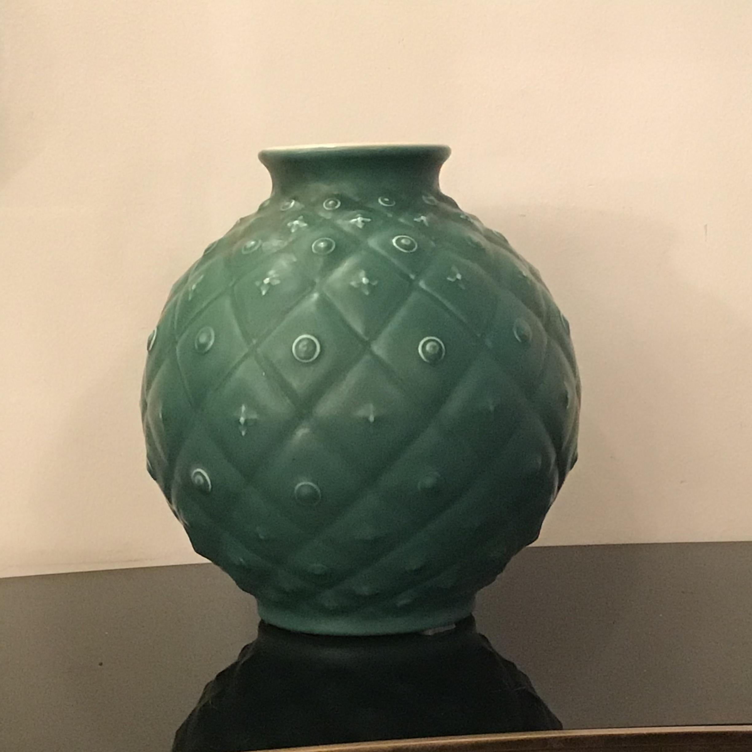 Italian Richard Ginori Giovanni Gariboldi Vase Ceramic, 1950, Italy For Sale