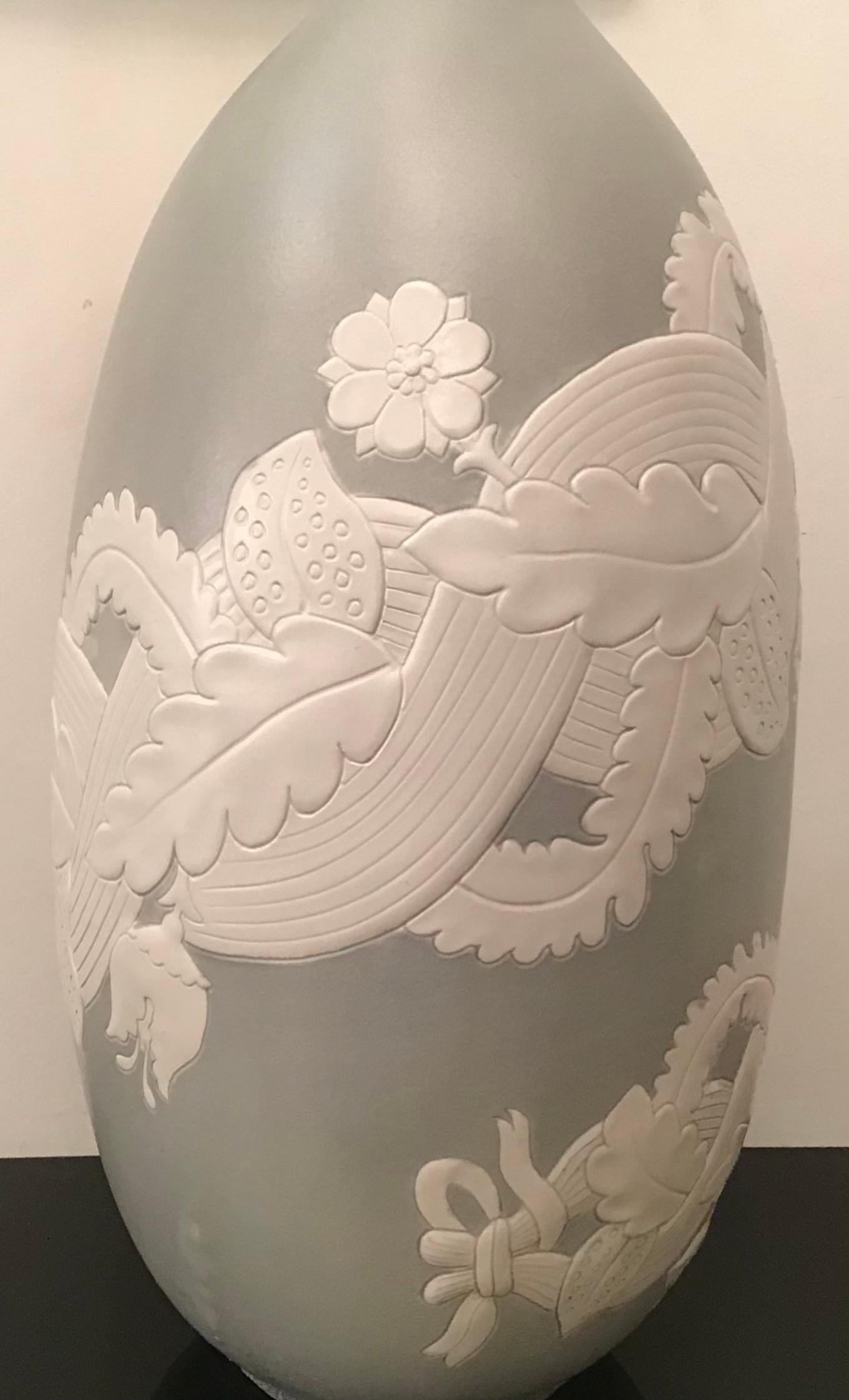 Italian Richard Ginori “Giovanni Gariboldi “ Vase Ceramic, 1950, Italy For Sale