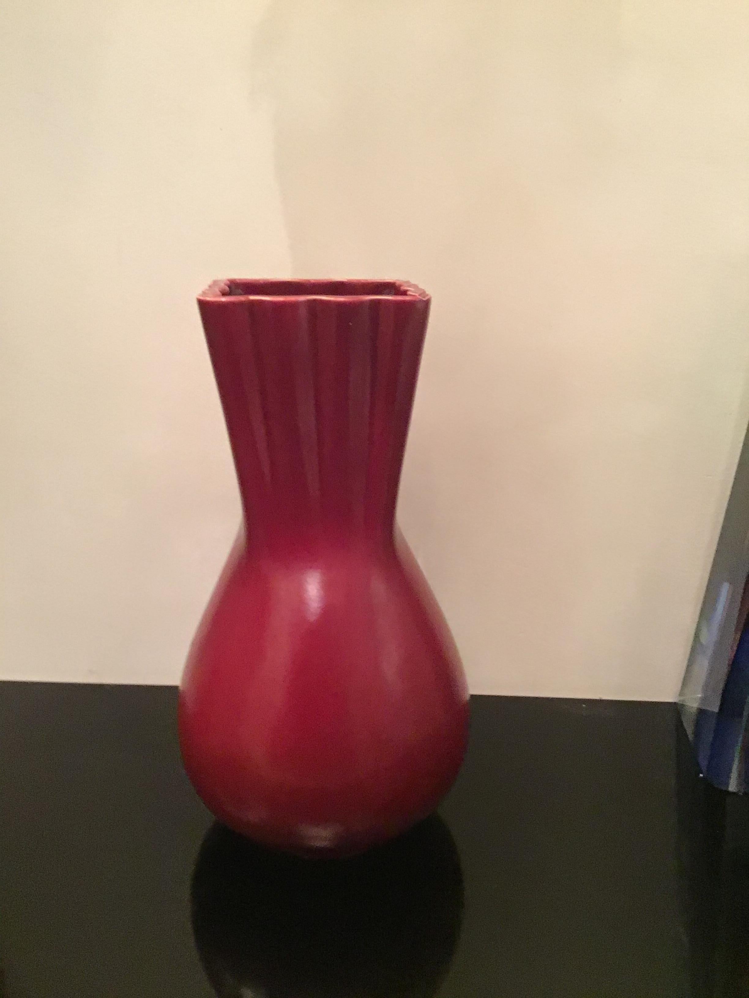 Italian Richard Ginori “Giovanni Gariboldi “ Vase Ceramic, 1950, Italy  For Sale