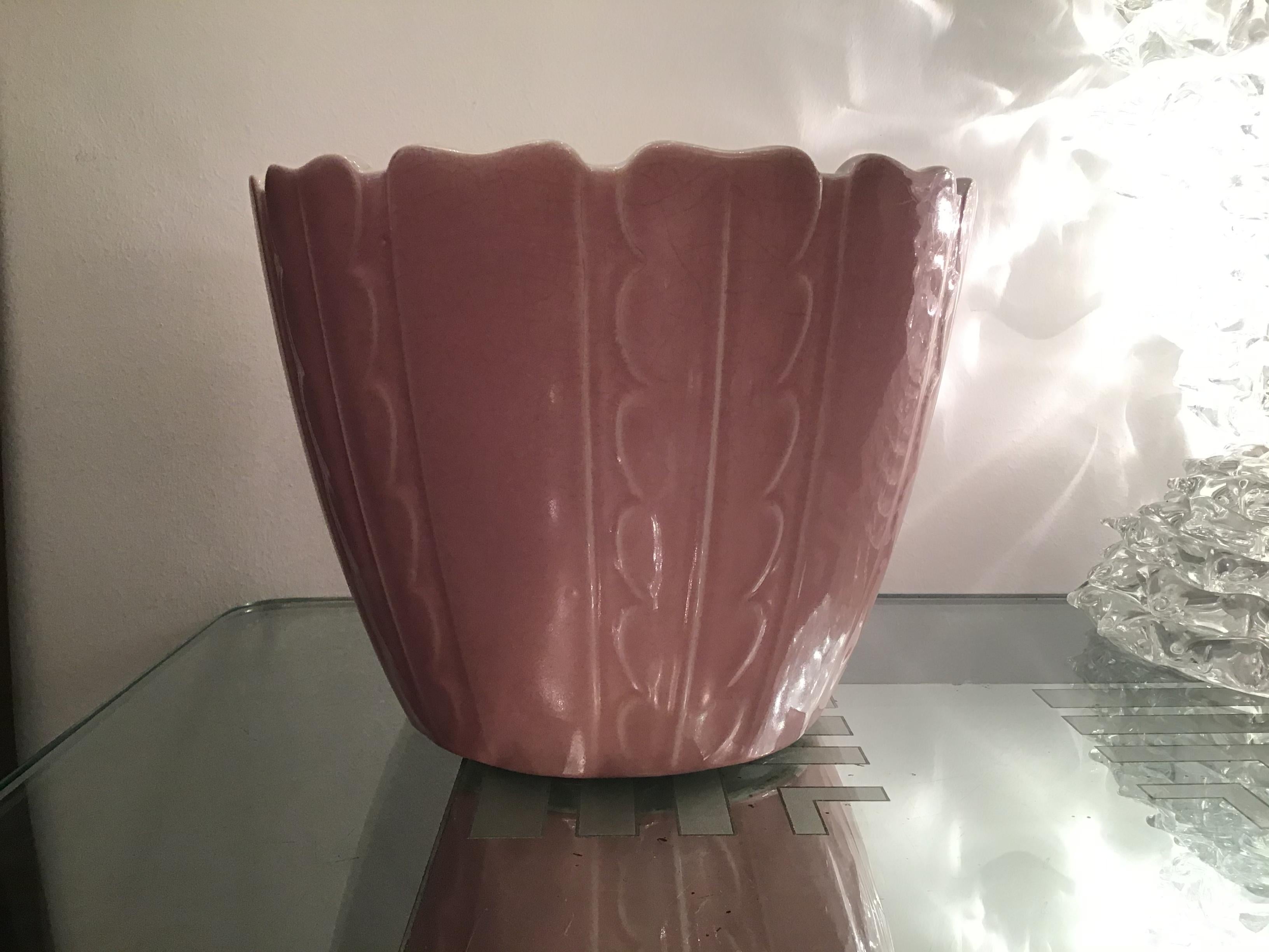 Richard Ginori Giovanni Gariboldi Vase Ceramic 1950, Italy In Excellent Condition For Sale In Milano, IT