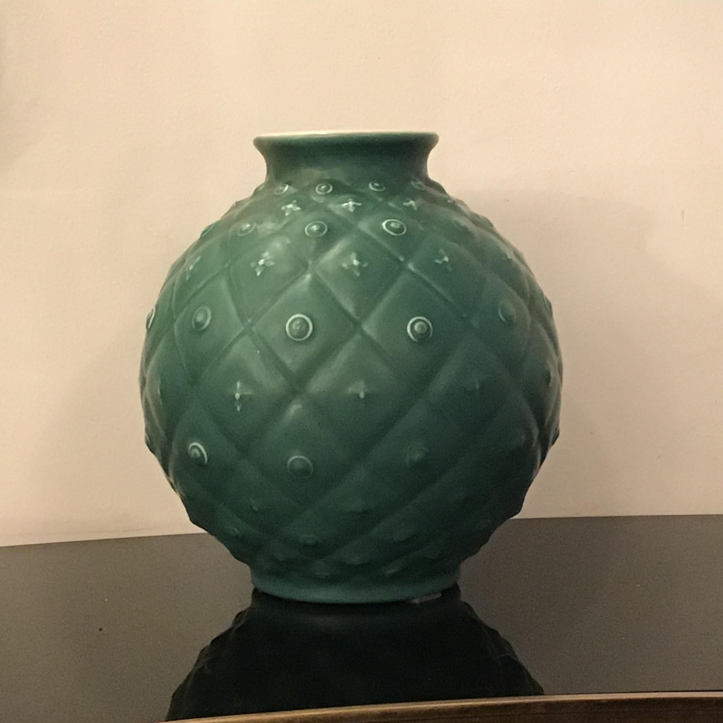 Richard Ginori Giovanni Gariboldi Vase Ceramic, 1950, Italy In Excellent Condition For Sale In Milano, IT