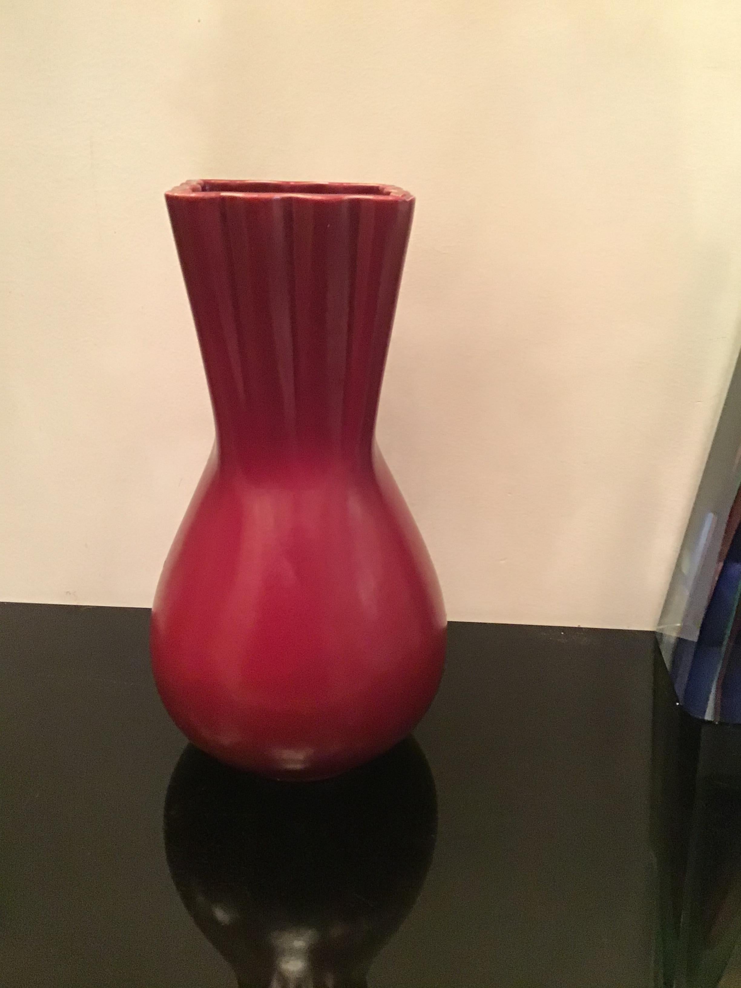 Richard Ginori “Giovanni Gariboldi “ Vase Ceramic, 1950, Italy  In Excellent Condition For Sale In Milano, IT