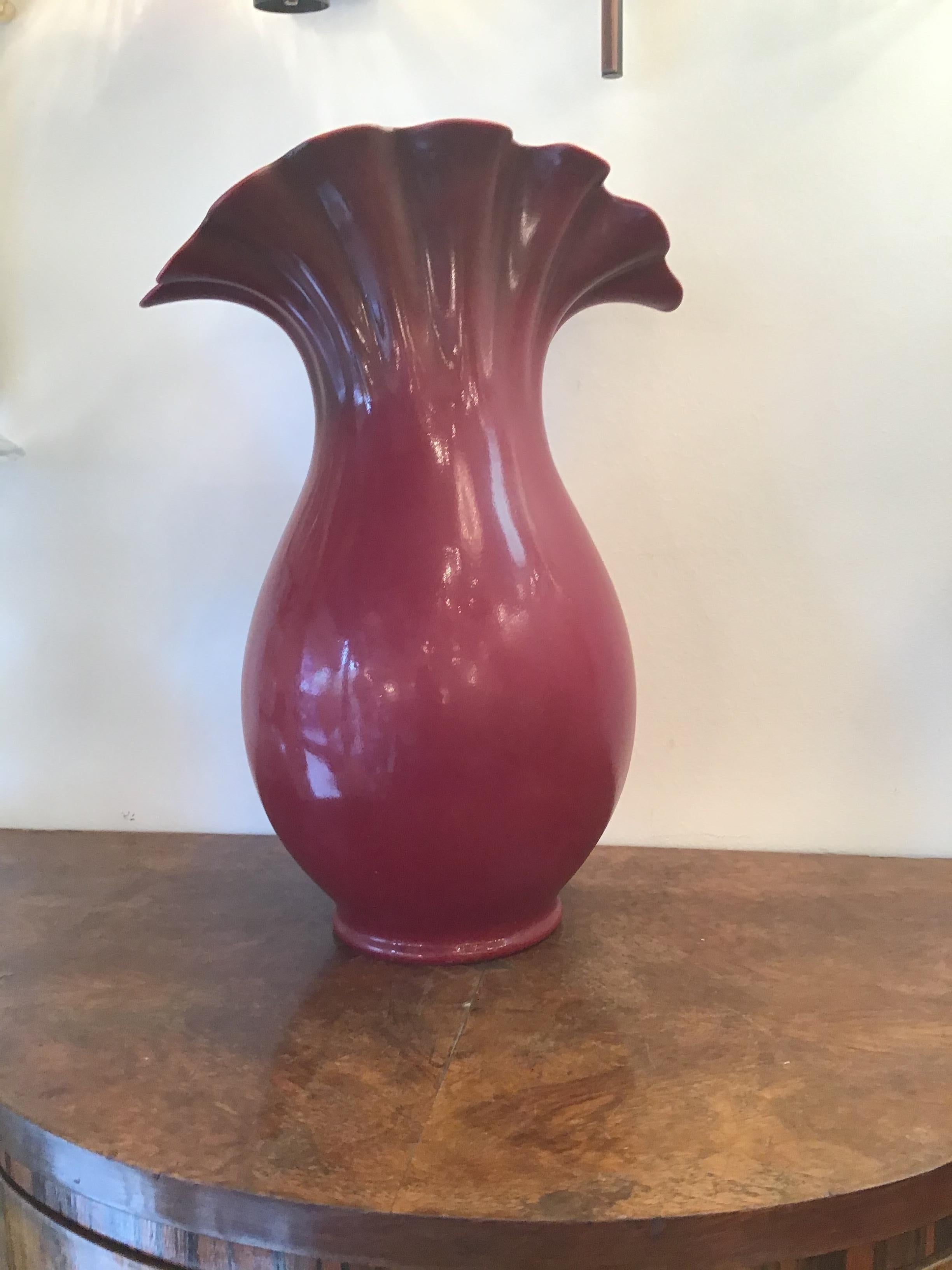 Mid-20th Century Richard Ginori Giovanni Gariboldi Vase Ceramic, 1950, Italy