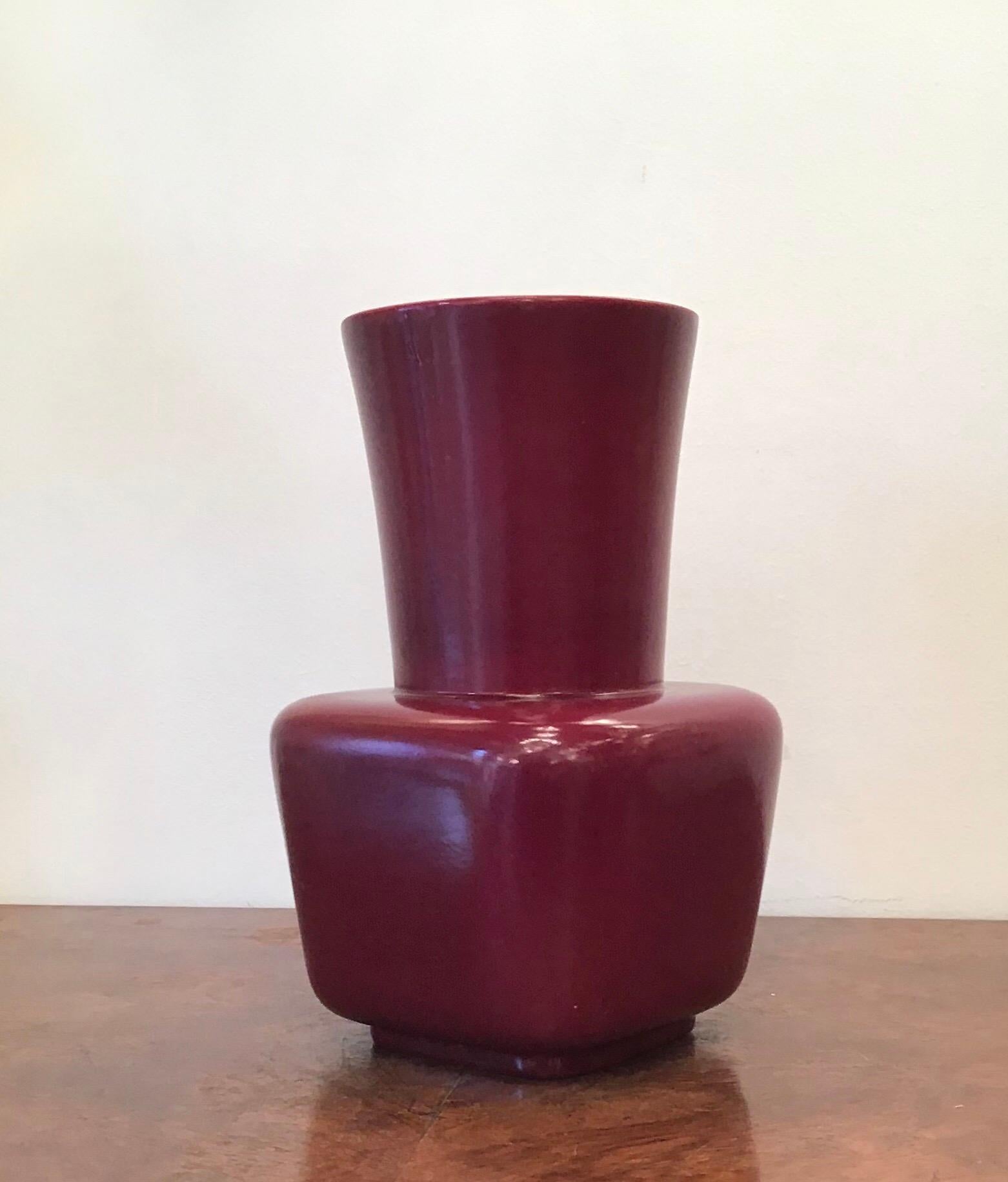 Mid-20th Century Richard Ginori Giovanni Gariboldi Vase Ceramic, 1950, Italy