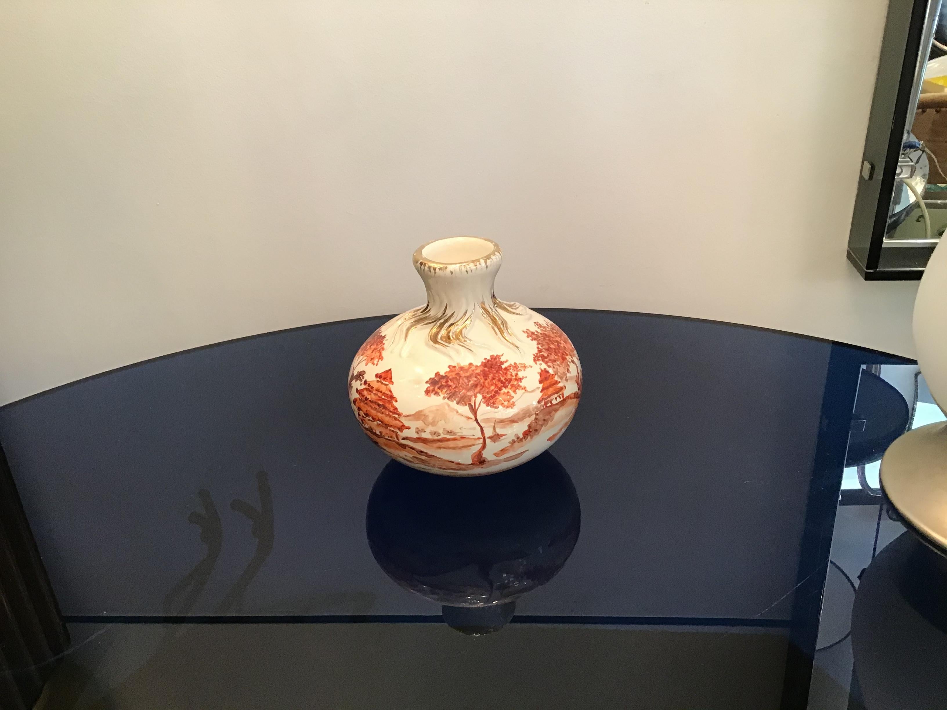 Mid-20th Century Richard Ginori Giovanni Gariboldi Vase Ceramic, 1950, Italy For Sale