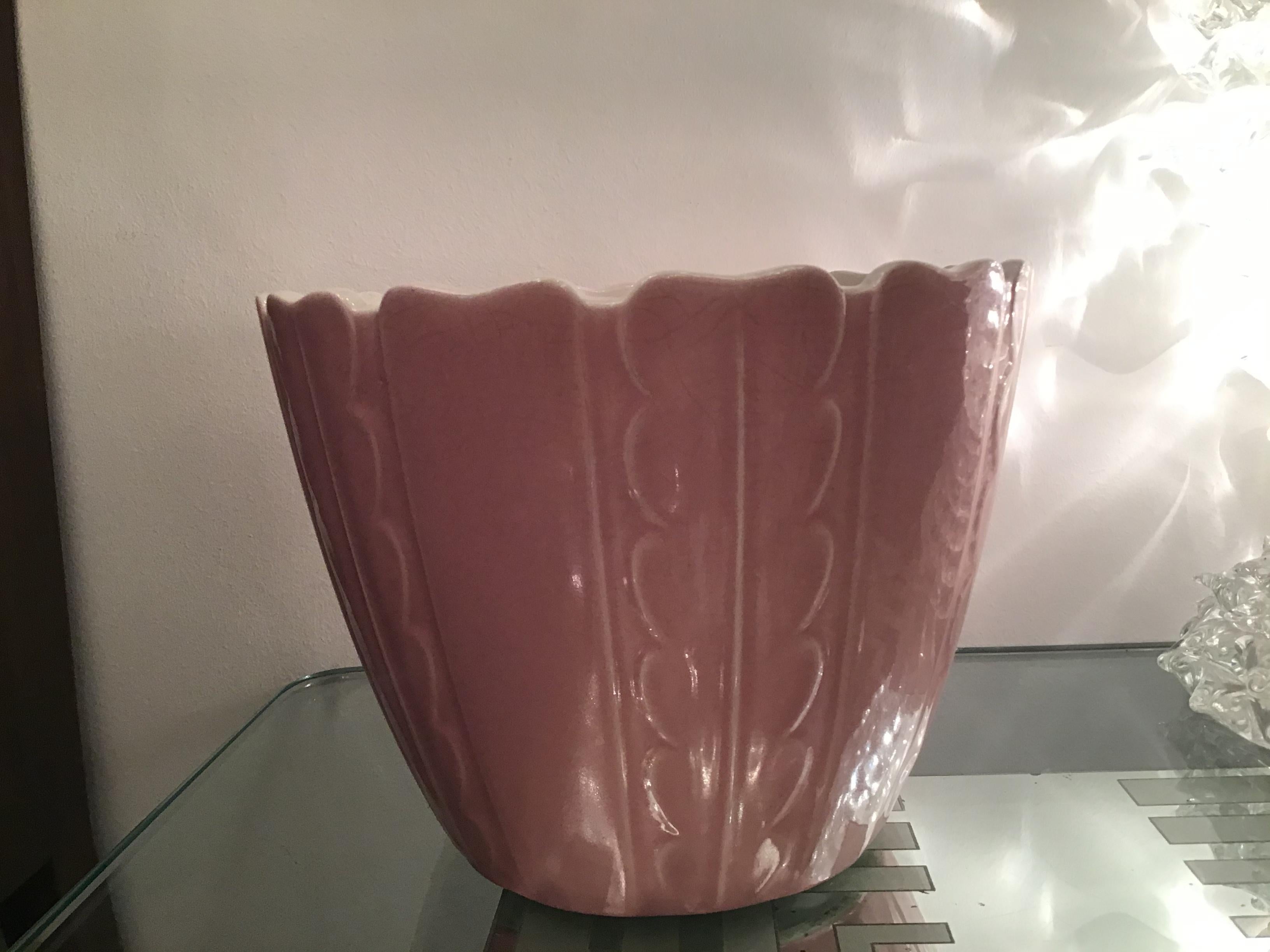 Milieu du XXe siècle Vase en céramique Richard Ginori Giovanni Gariboldi, 1950, Italie en vente