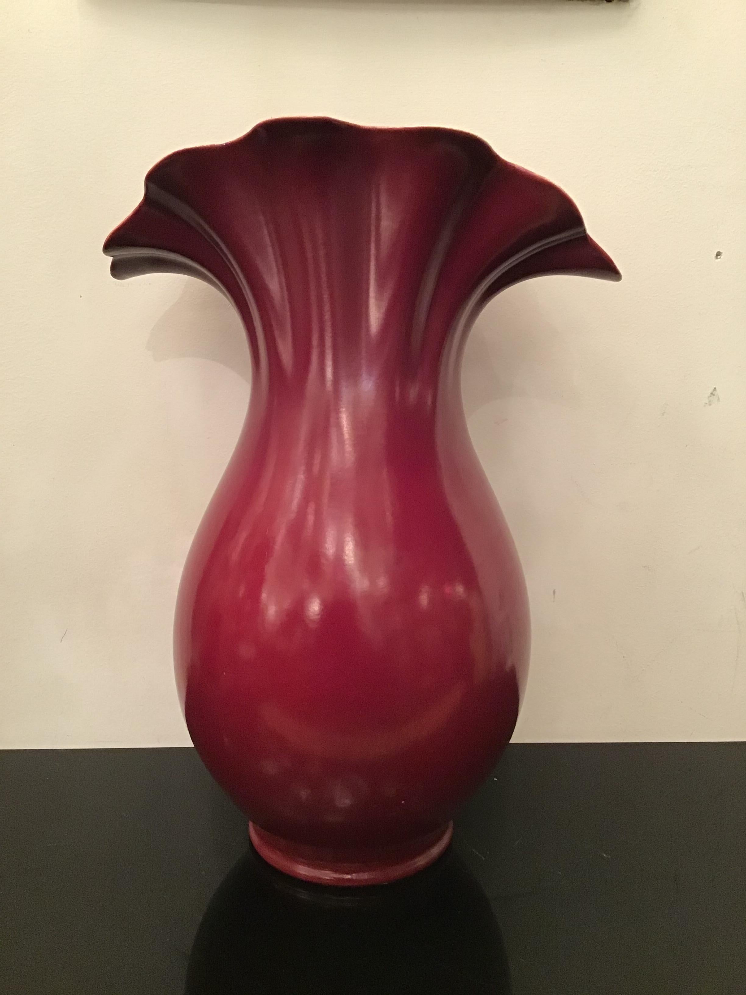 Mid-20th Century Richard Ginori “Giovanni Gariboldi “ Vase Ceramic, 1950, Italy For Sale