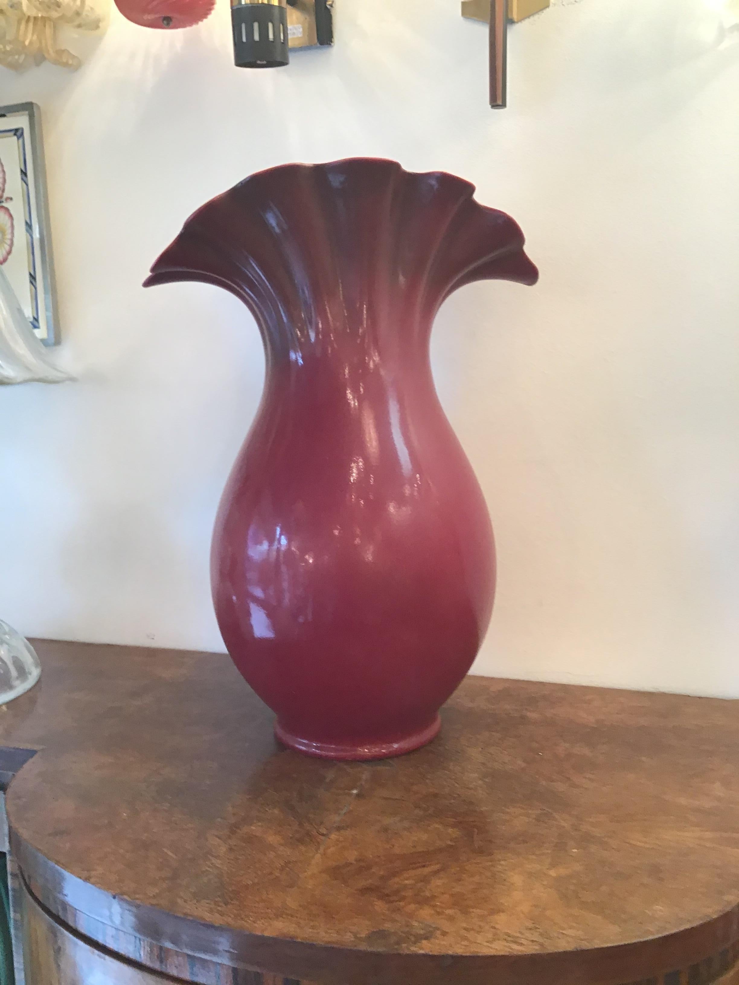 Richard Ginori Giovanni Gariboldi Vase Ceramic, 1950, Italy 1