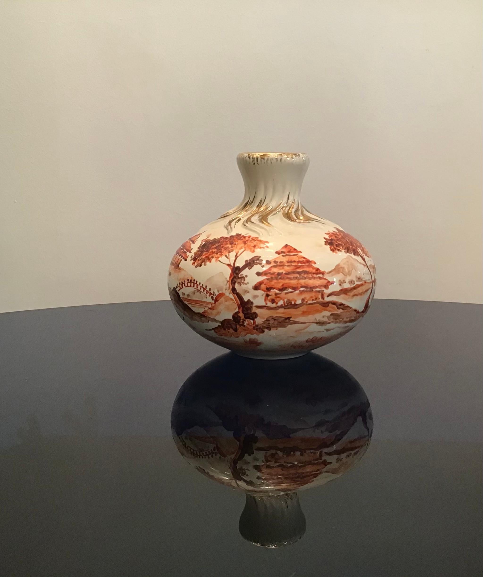 Vase céramique Richard Ginori Giovanni Gariboldi, 1950, Italie en vente 1