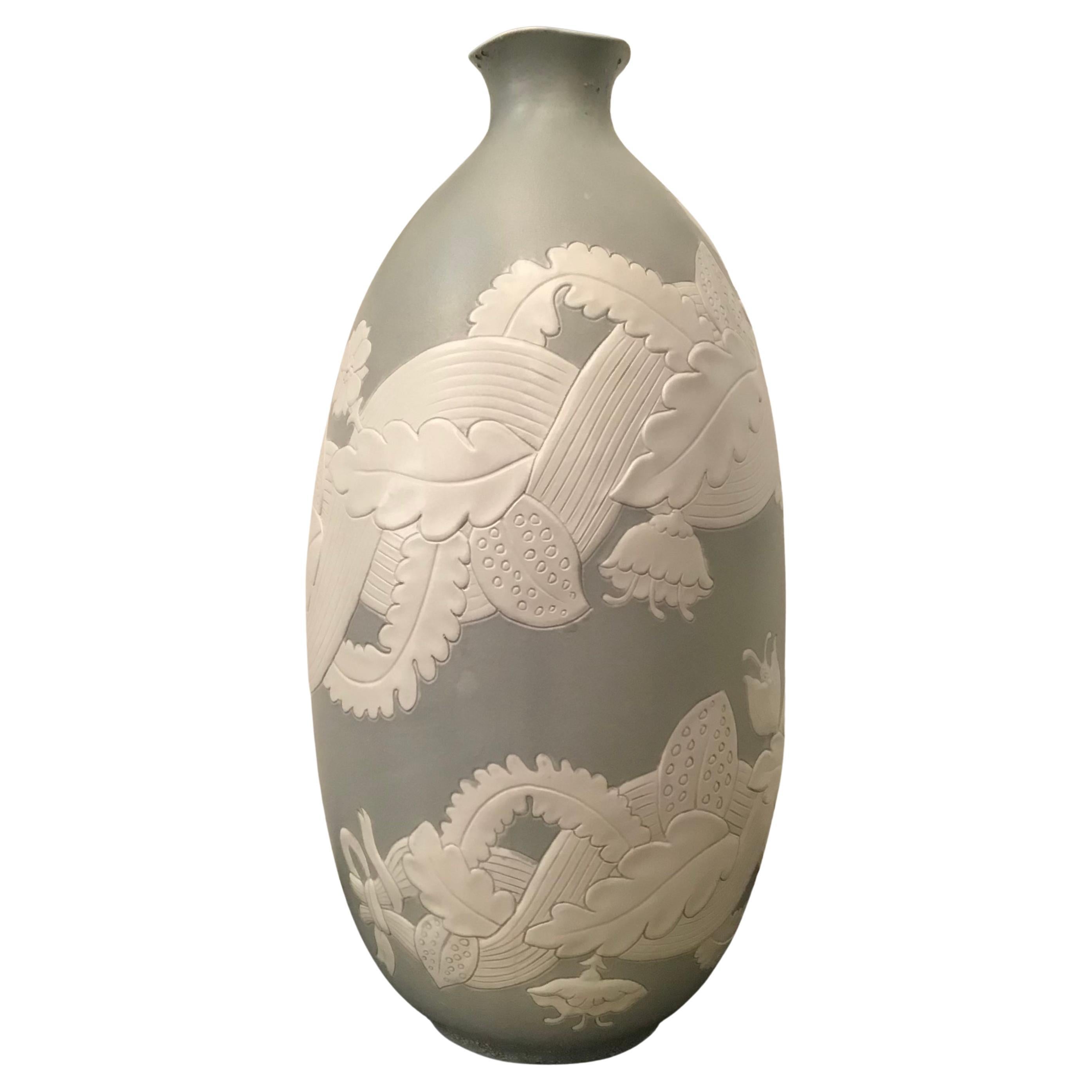 Richard Ginori “Giovanni Gariboldi “ Vase Ceramic, 1950, Italy For Sale