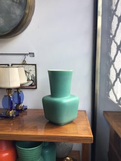 Richard Ginori Giovanni Gariboldi Vase Green Ceramic, 1950, Italy