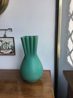 Richard Ginori Giovanni Gariboldi Vase Green Ceramic 1950 Italy