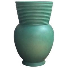 Richard Ginori Giovanni Gariboldi Vase Green Ceramic 1950 Italy