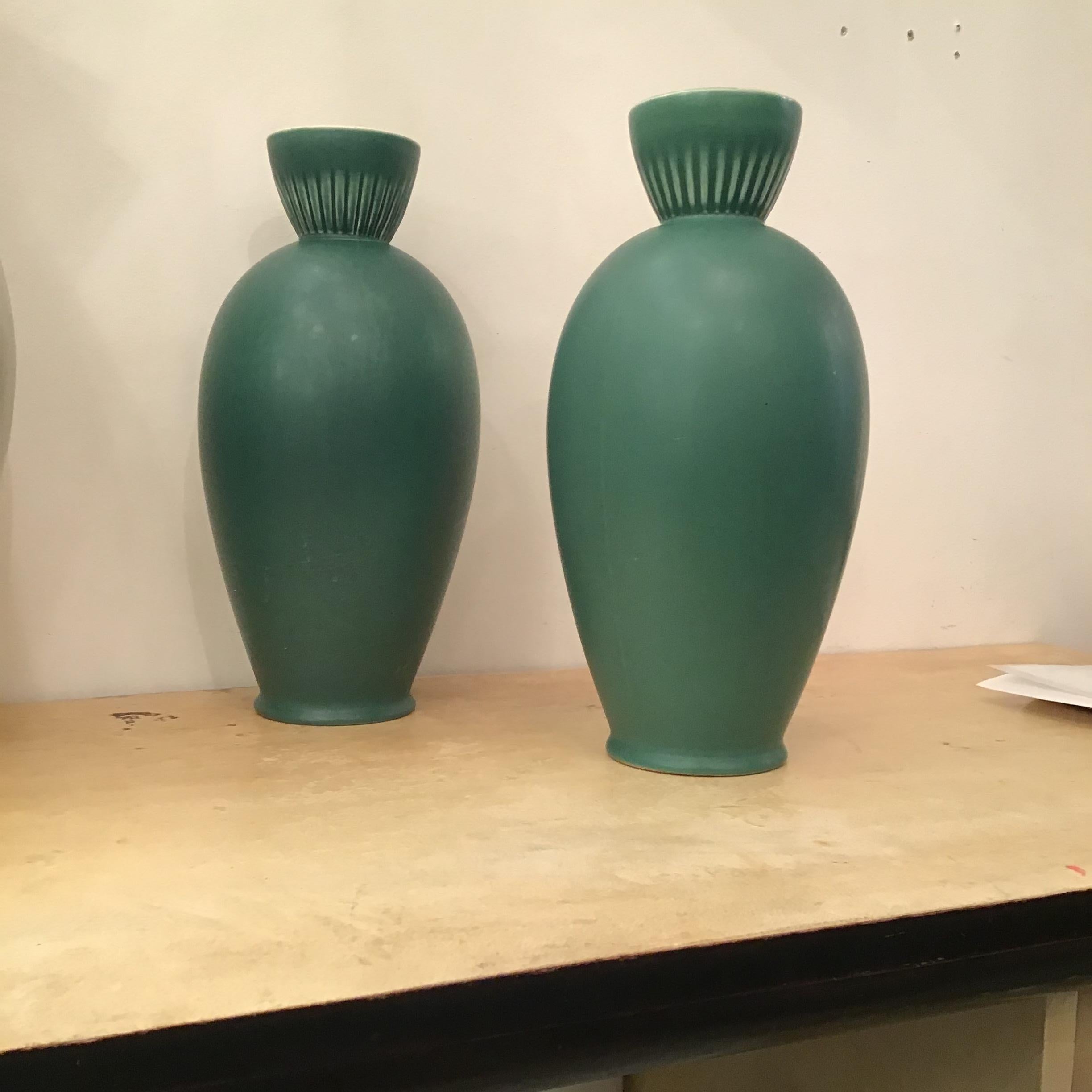 Richard Ginori “”Giovanni Gariboldi “ Vases Ceramic 1950 Italy In Excellent Condition For Sale In Milano, IT