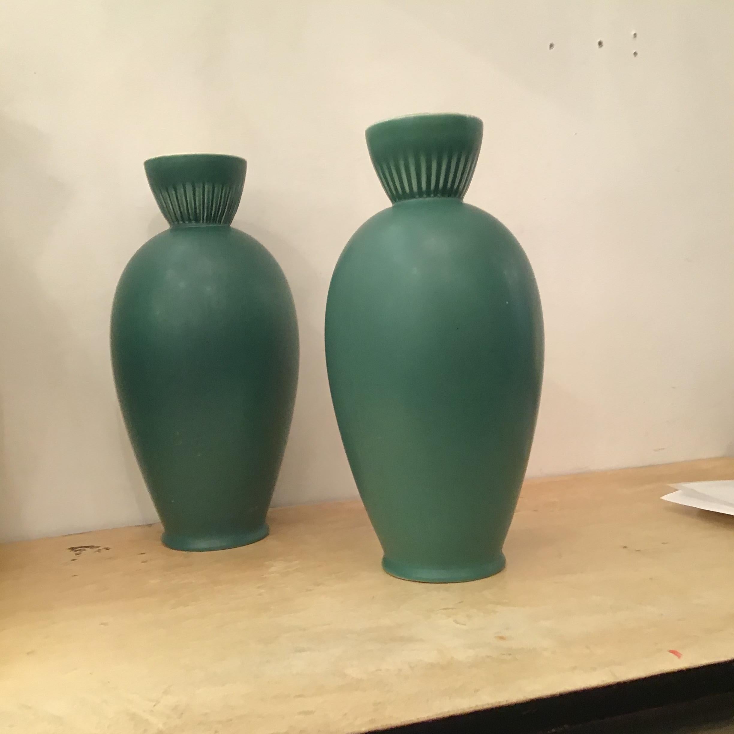 Mid-20th Century Richard Ginori “”Giovanni Gariboldi “ Vases Ceramic 1950 Italy For Sale