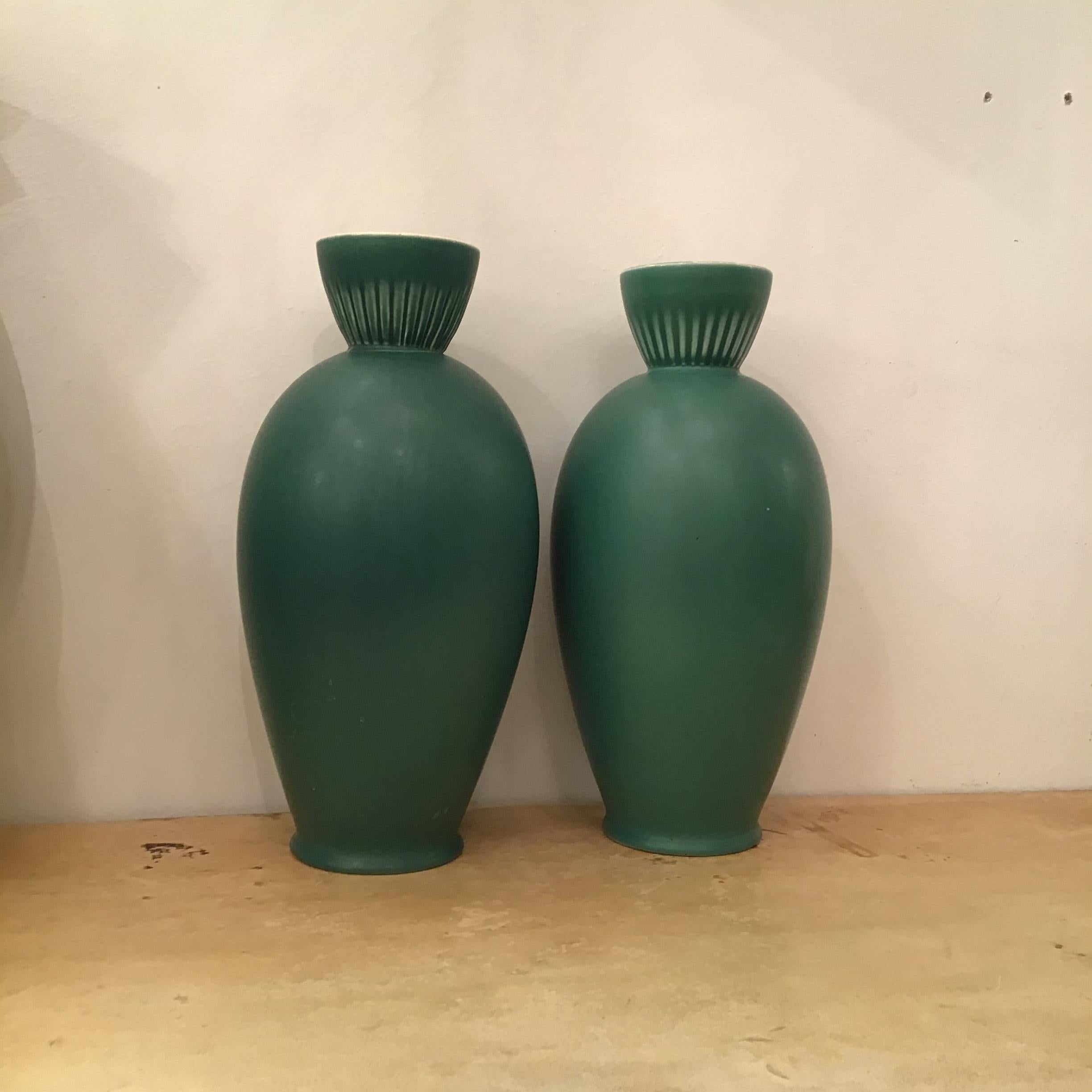 Richard Ginori “”Giovanni Gariboldi “ Vases Ceramic 1950 Italy For Sale 1
