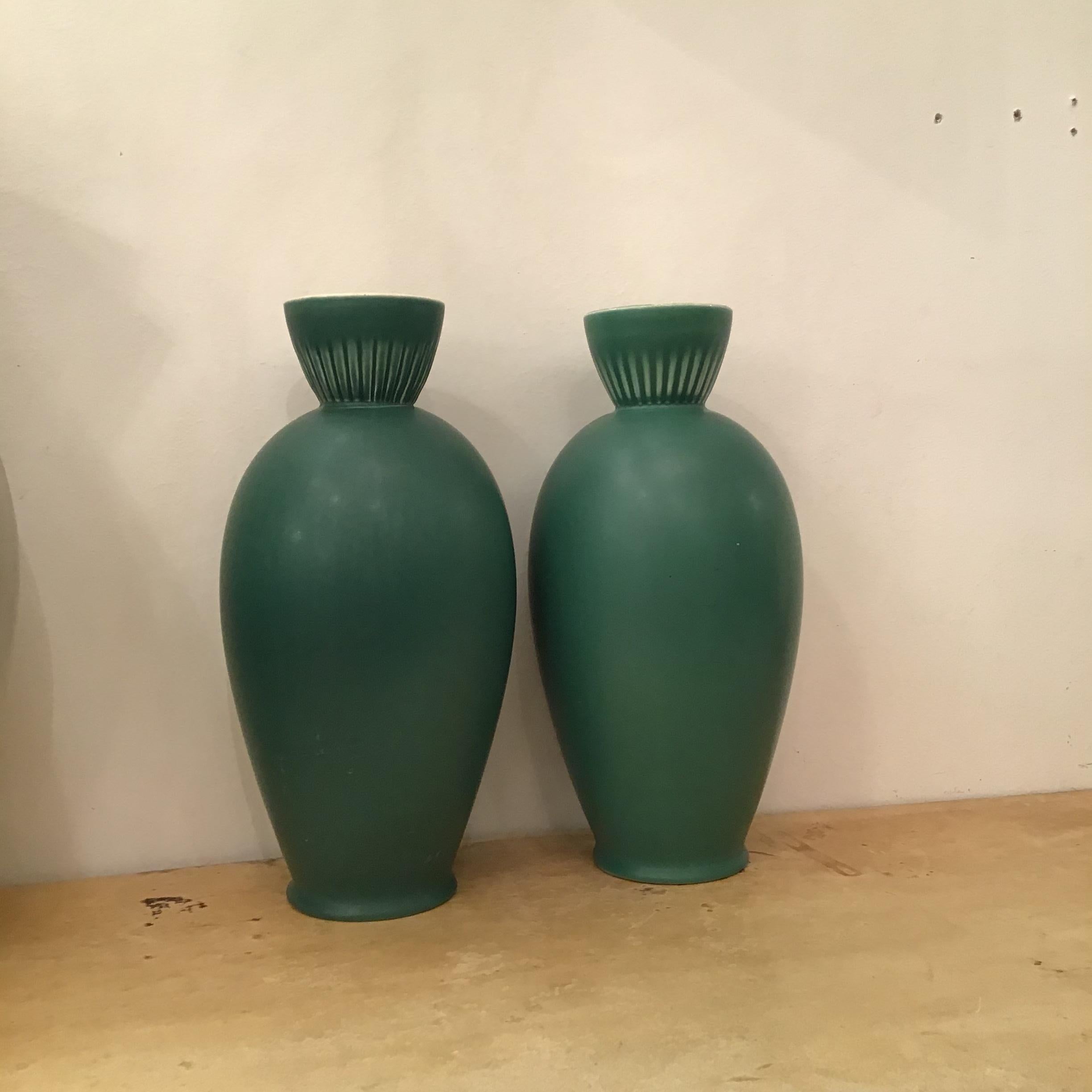 Richard Ginori “”Giovanni Gariboldi “ Vases Ceramic 1950 Italy For Sale 3