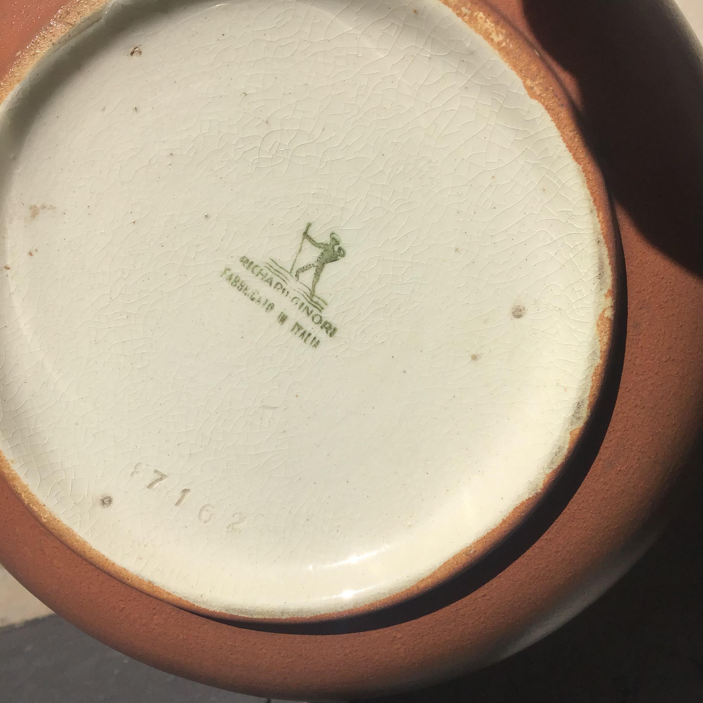 RARISSIME VASE RICHARD GINORI MODELE DE GIOVANNI GARIBOLDI 1950 EN CERAMIQUE BON ETAT...
Milan Italie 
....