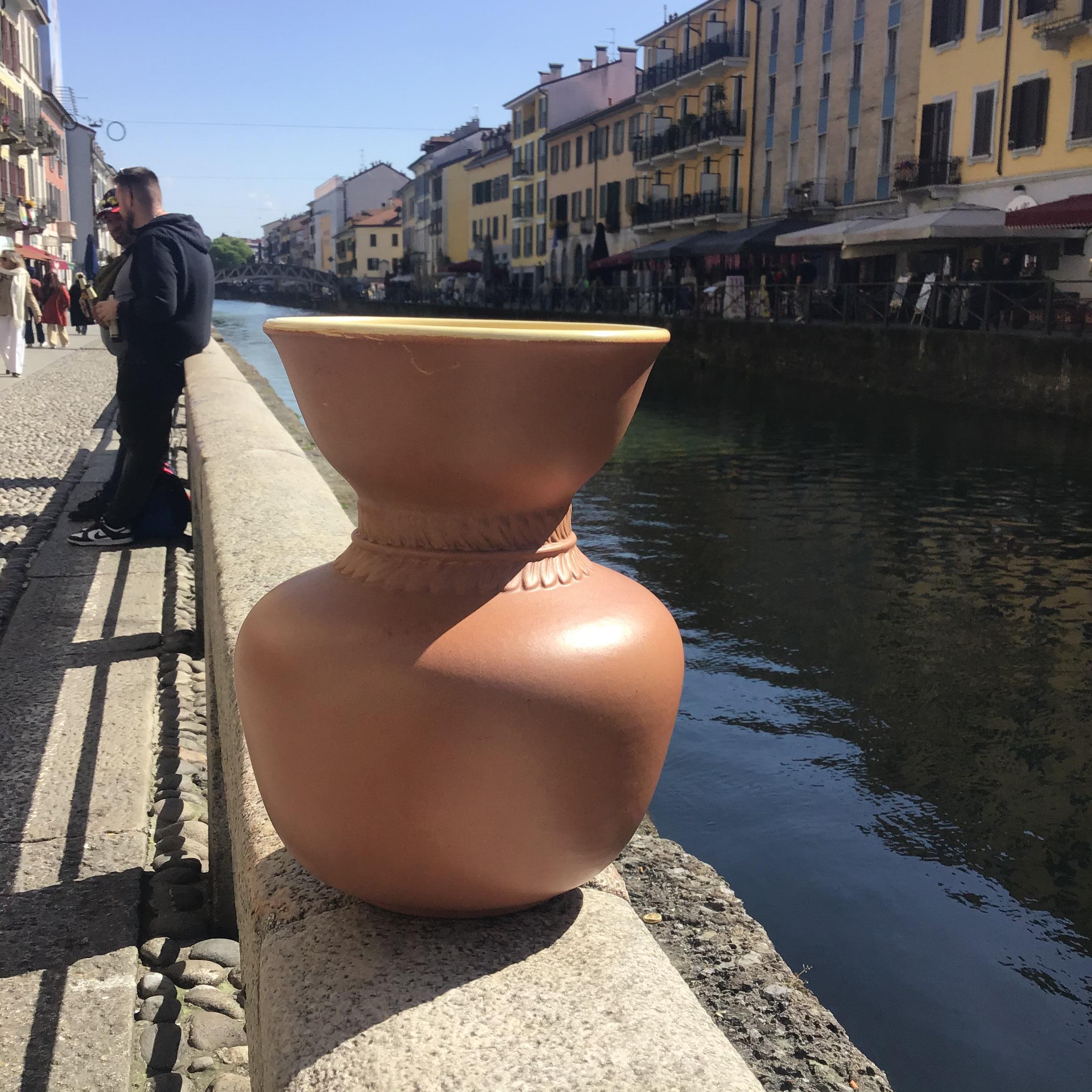 Italian Richard Ginori VASE Giovanni Gariboldi Céramique 1950:Italie en vente