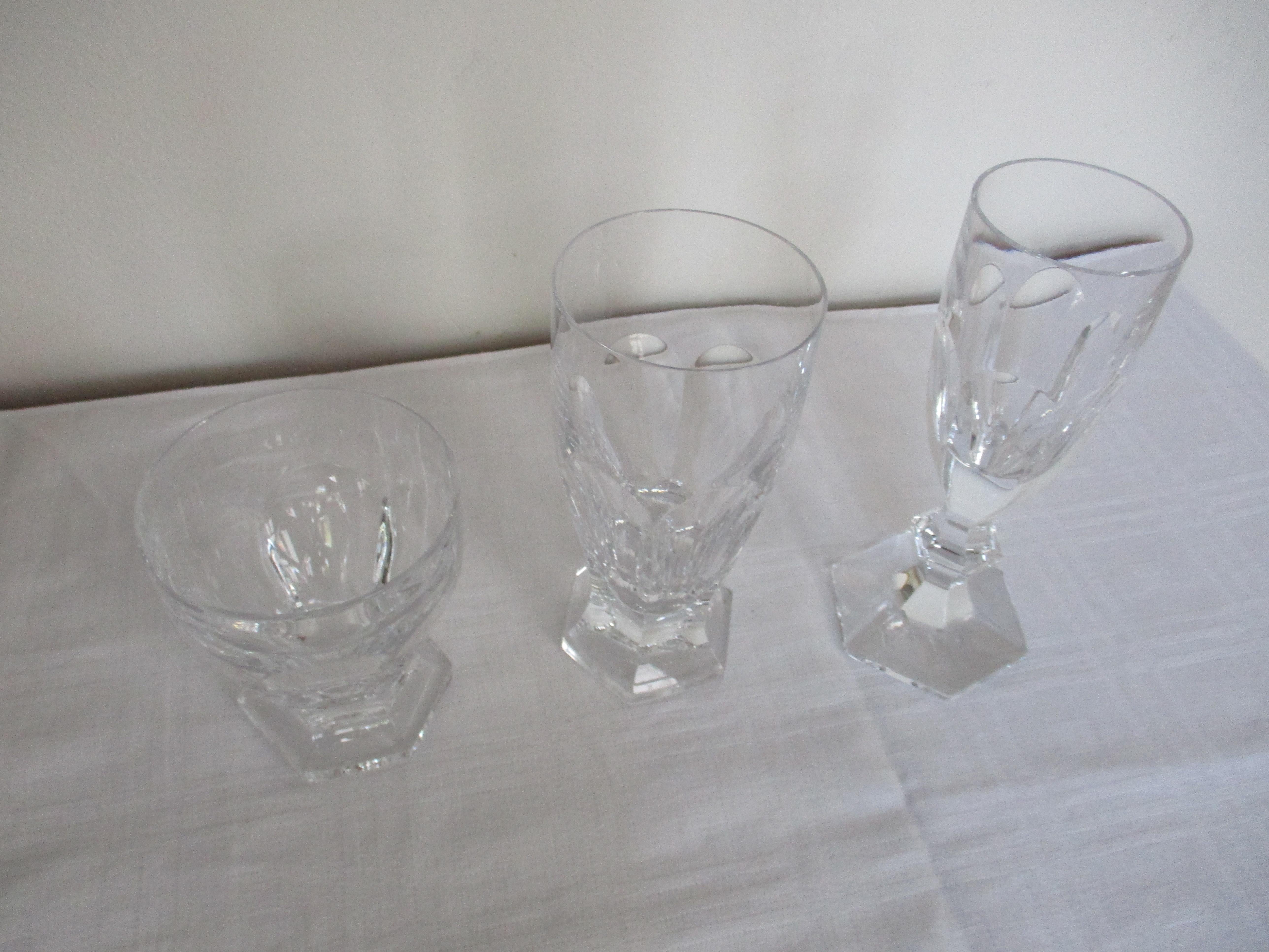 Hand-Crafted Richard Ginori Glasses, Champagne, Beer, Water For Sale