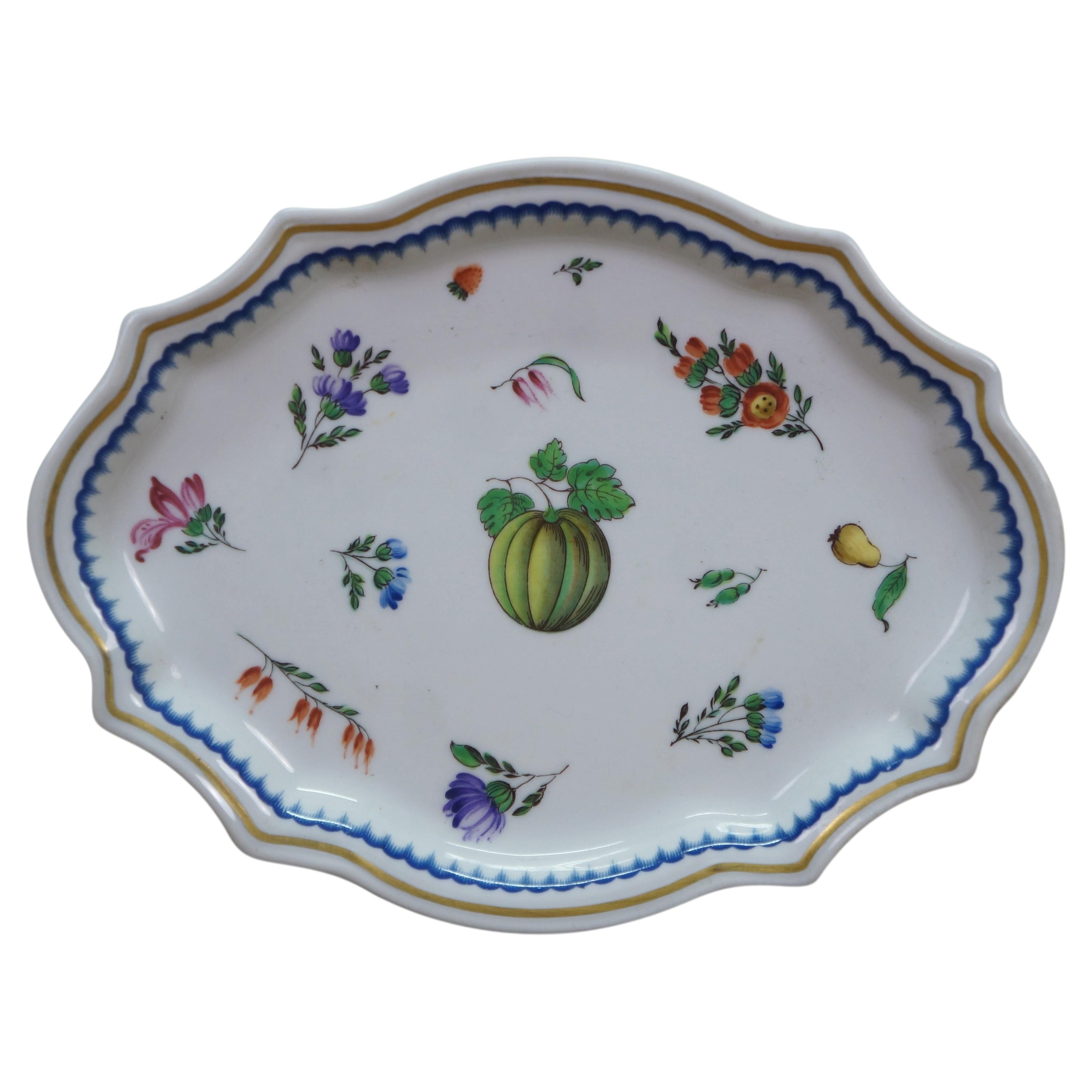 Richard Ginori Italian Fruits Hors d'Oeuvres Oval Serving Platter Tray Plate 8"
