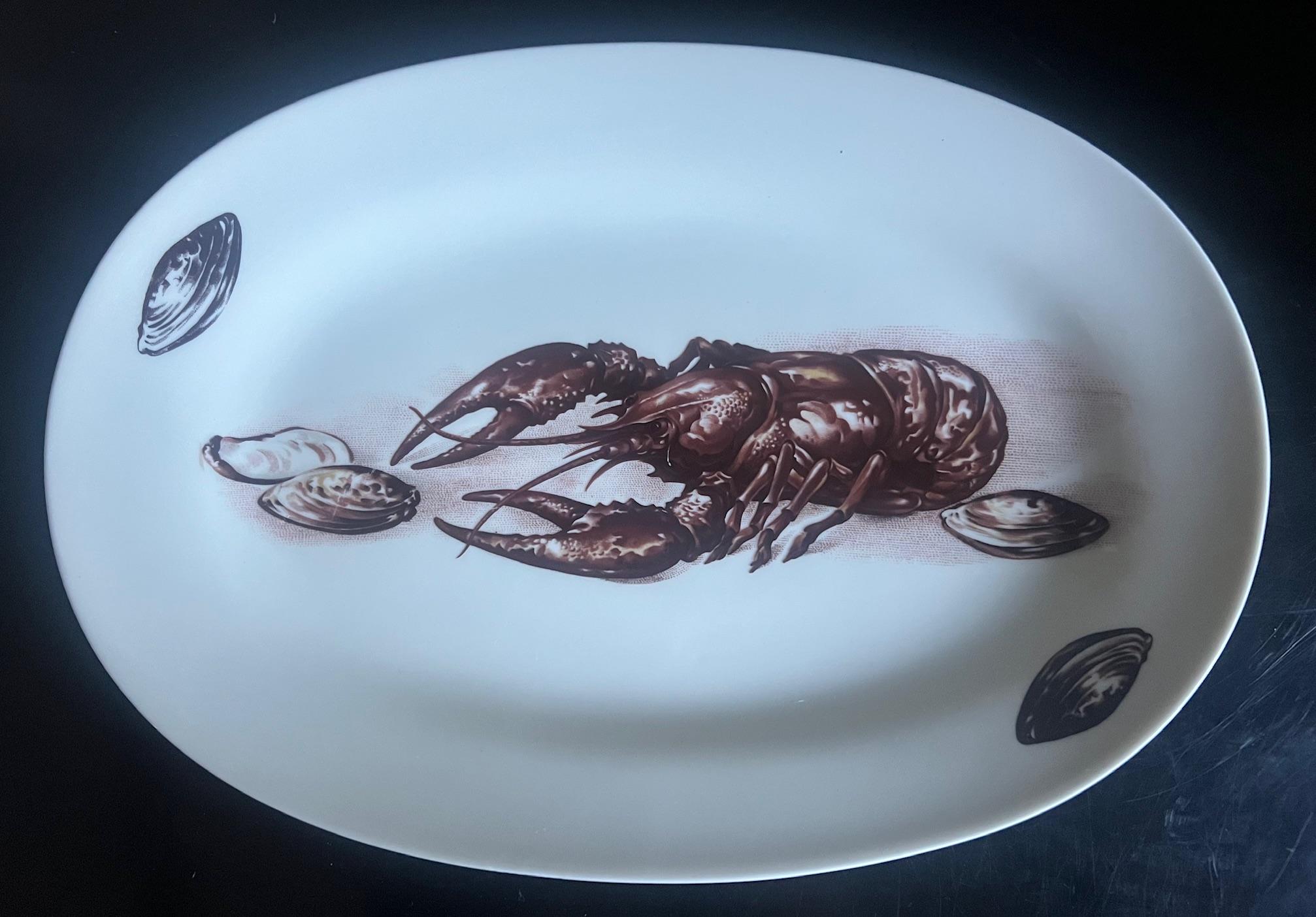 Richard Ginori Italian Lobster Service, Set of 11, c. 1970's In Good Condition In Ross, CA