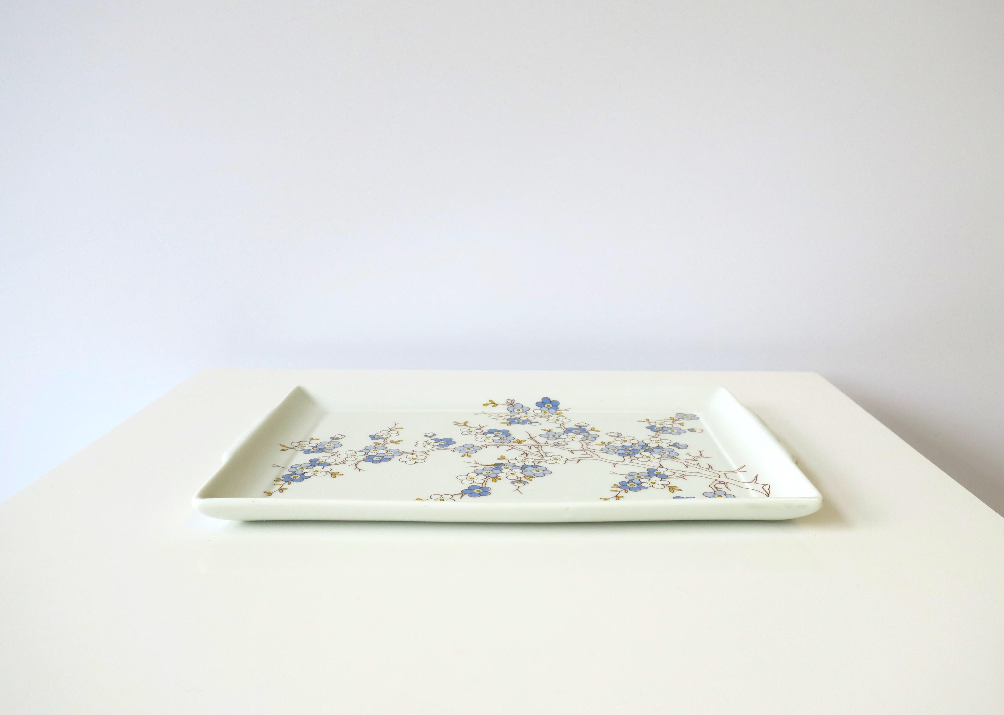 20th Century Richard Ginori Italian Porcelain Blue and White Vanity or Serving Tray