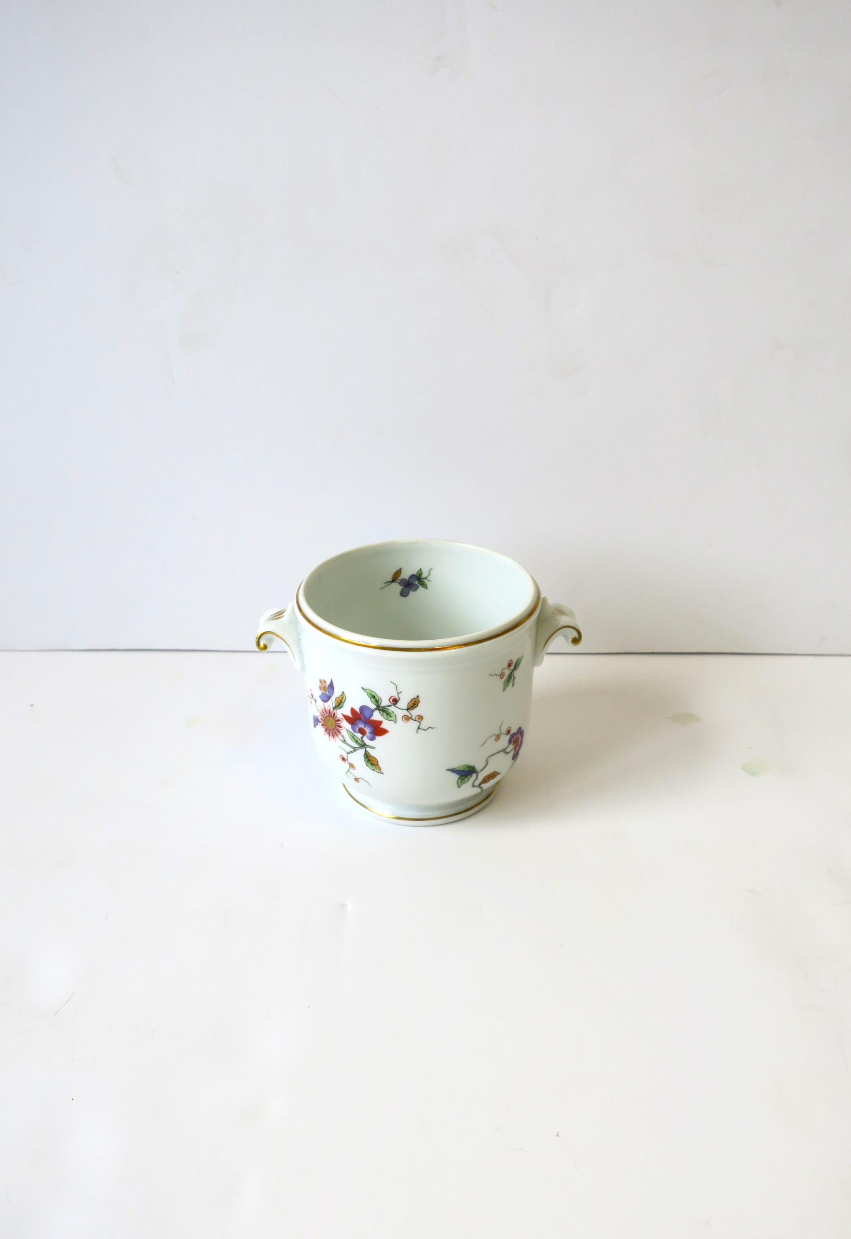 Vernissé Jardinière vintage en porcelaine italienne à cache-pots Richard Ginori pour fleurs ou plantes en vente