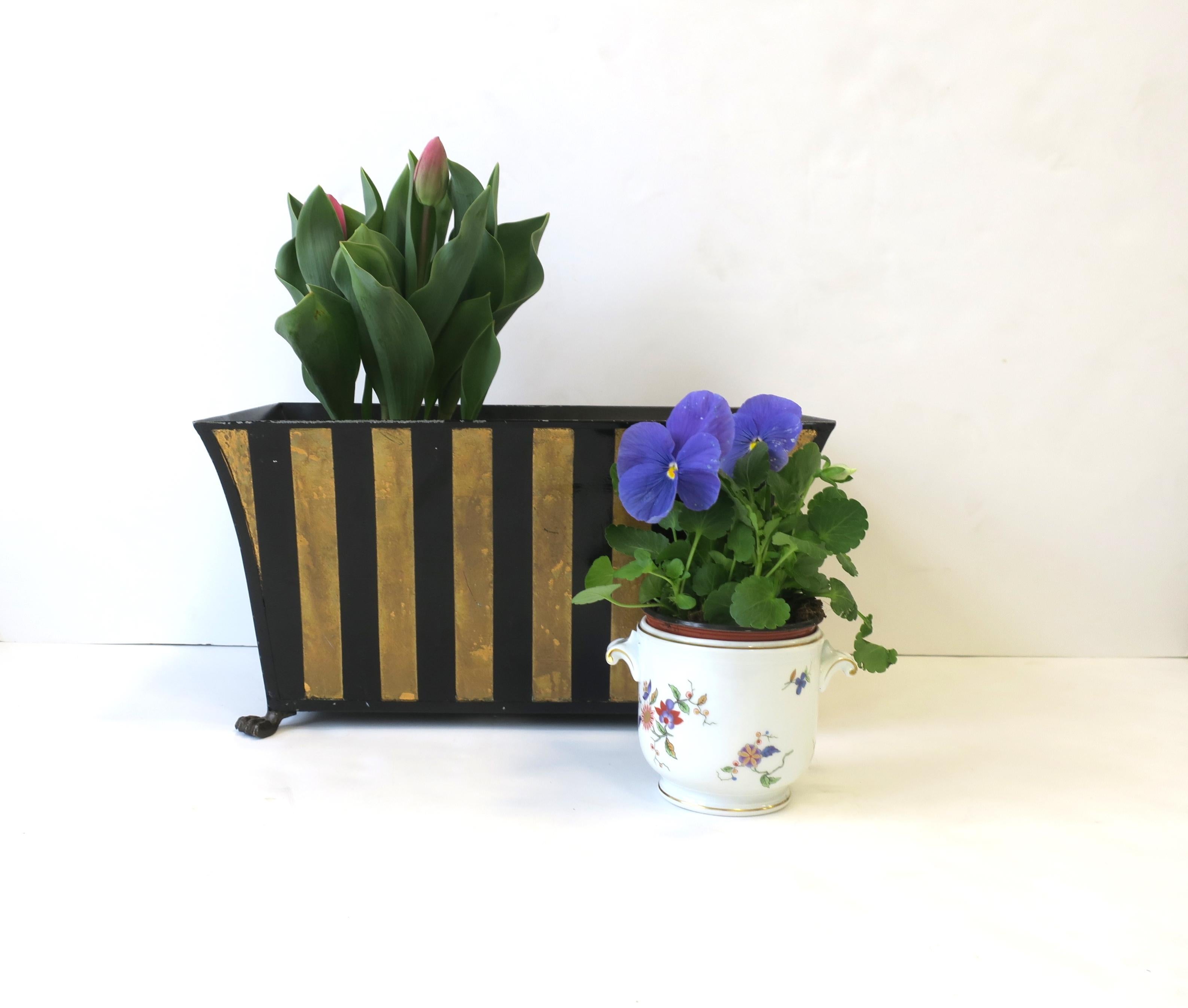 Jardinière vintage en porcelaine italienne à cache-pots Richard Ginori pour fleurs ou plantes en vente 1