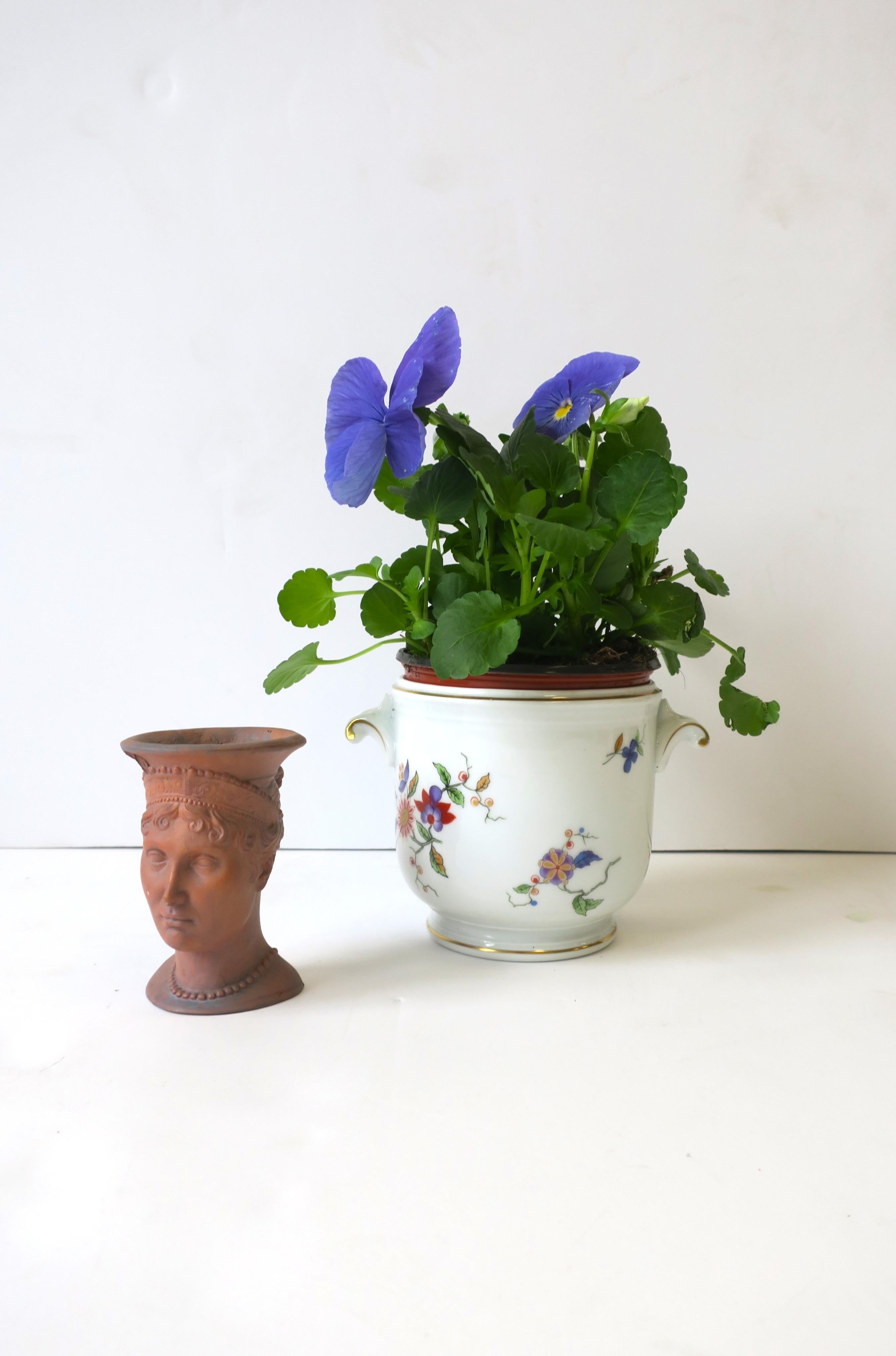 Jardinière vintage en porcelaine italienne à cache-pots Richard Ginori pour fleurs ou plantes en vente 2