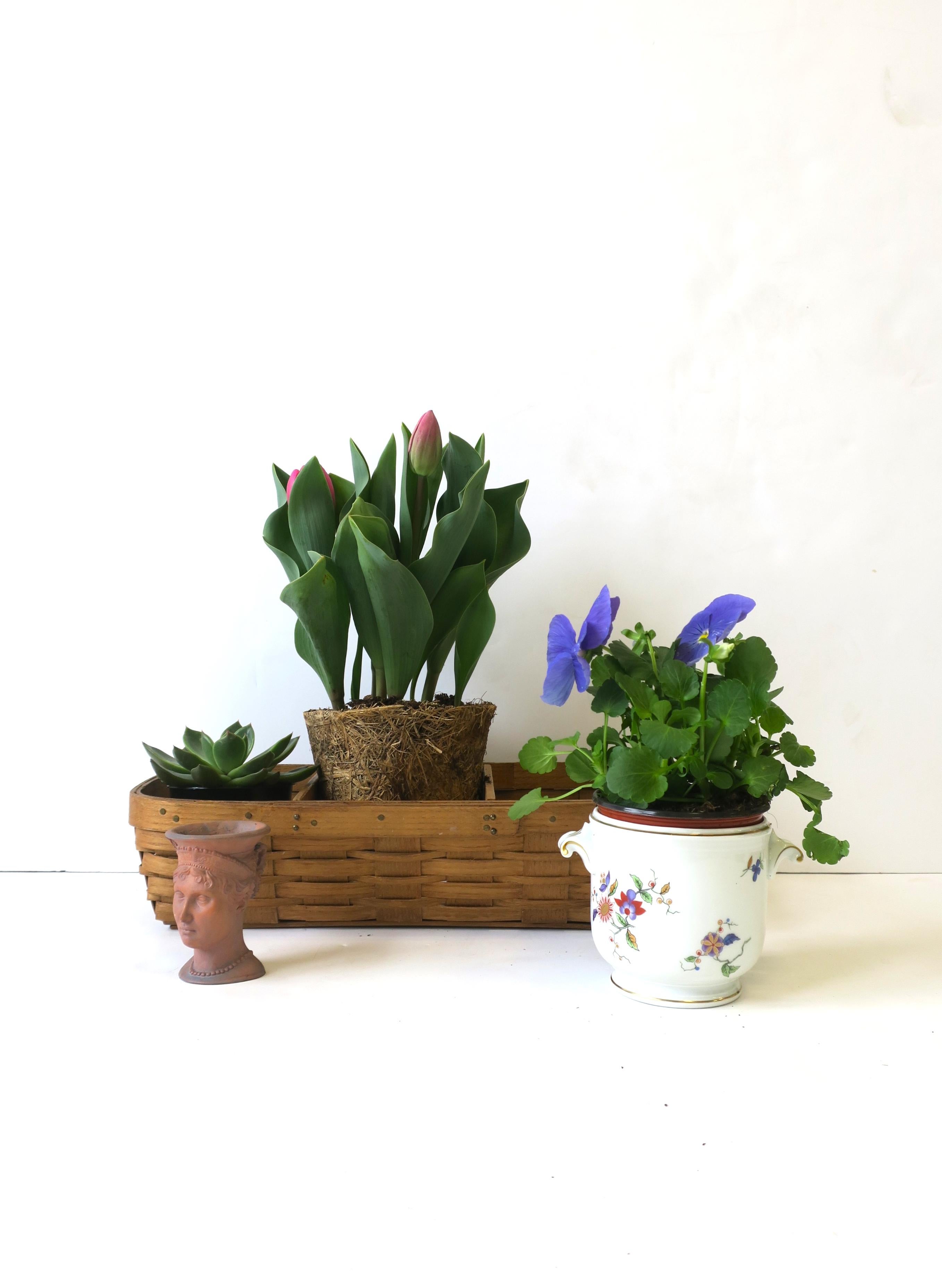 Jardinière vintage en porcelaine italienne à cache-pots Richard Ginori pour fleurs ou plantes en vente 4