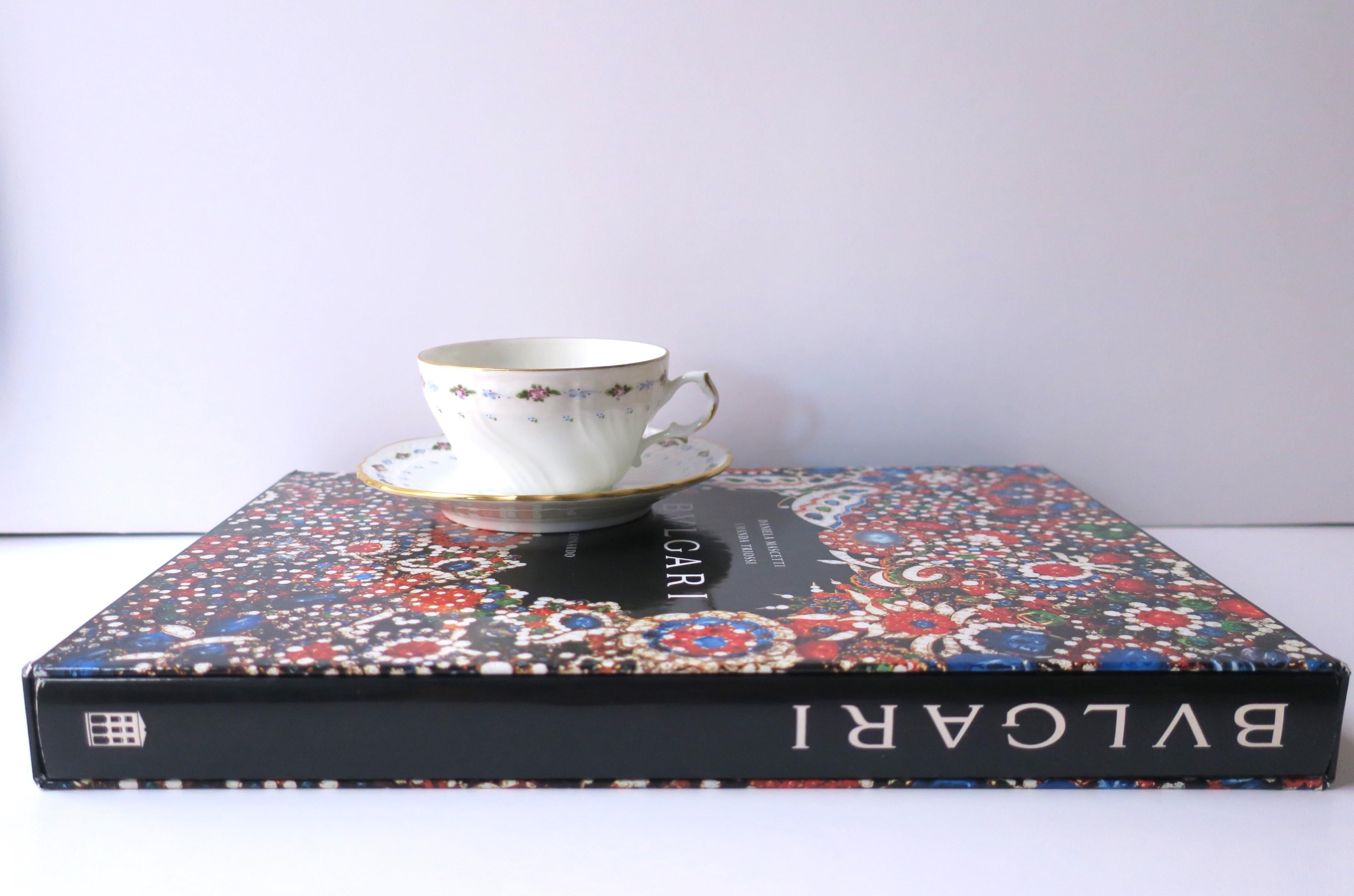 20th Century Richard Ginori Italian Porcelain Coffee or Tea Cup & Saucer, 1991 For Sale