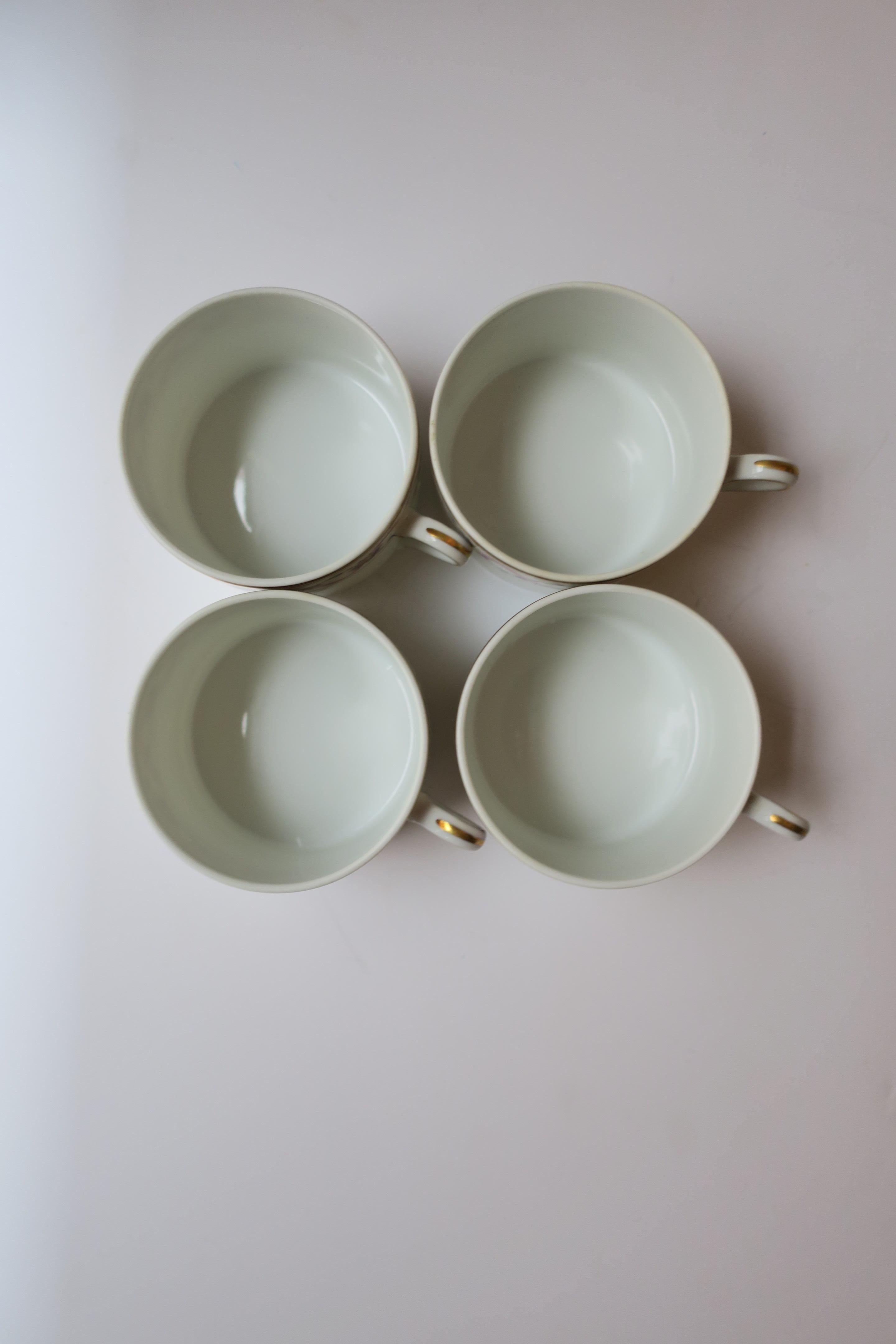 Richard Ginori Italian Porcelain Coffee or Teacups, Set of 4 For Sale 2