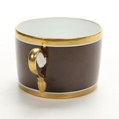 Richard Ginori Italian Porcelain Coffee Tea Cup Brown & Gold 1 of 17 Available