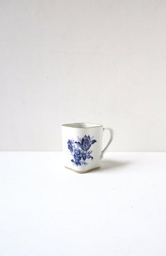 Richard Ginori Italian Rococo Blue White Porcelain Coffee Espresso Cup